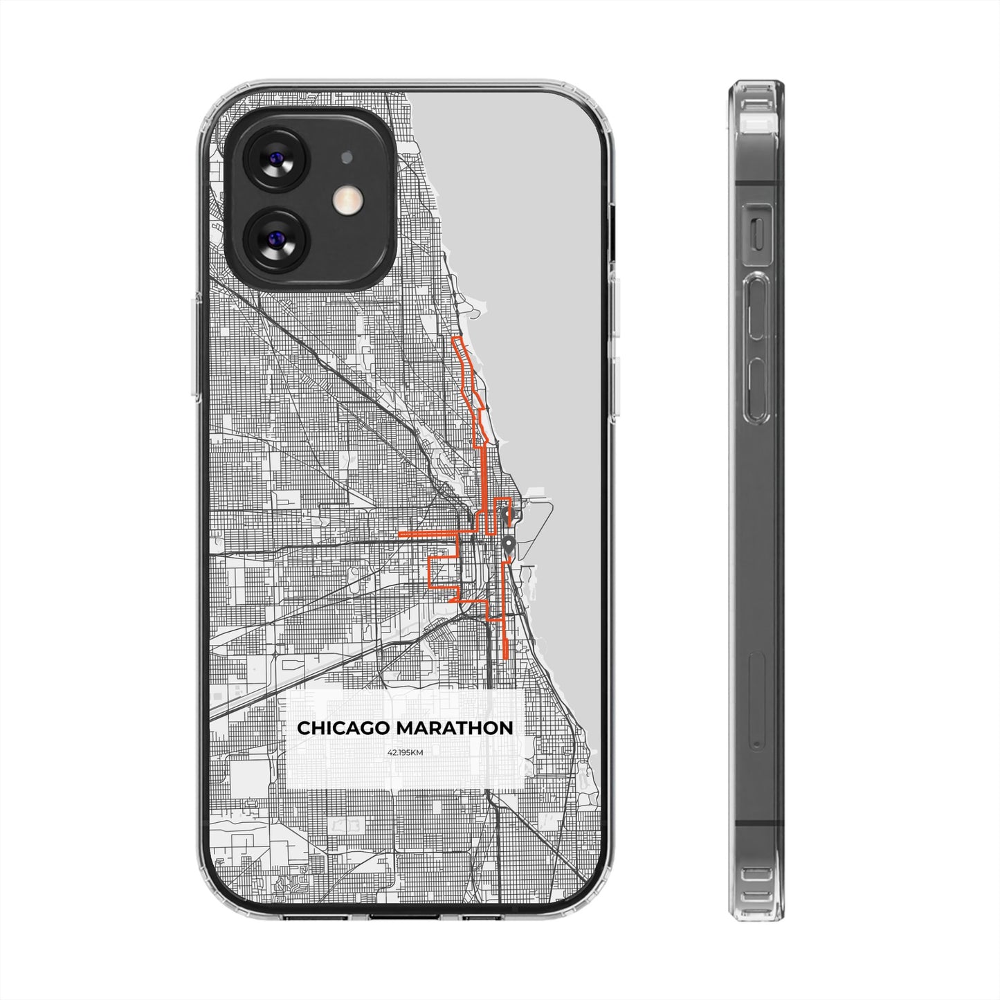 Chicago Marathon Route Clear Impact-Resistant Phone Case
