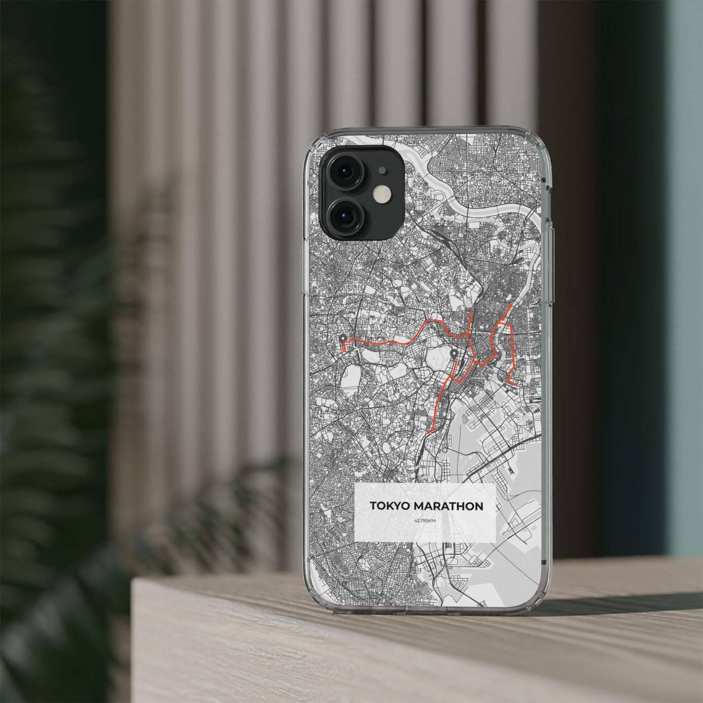 Tokyo Marathon Route Clear Impact-Resistant Phone Case
