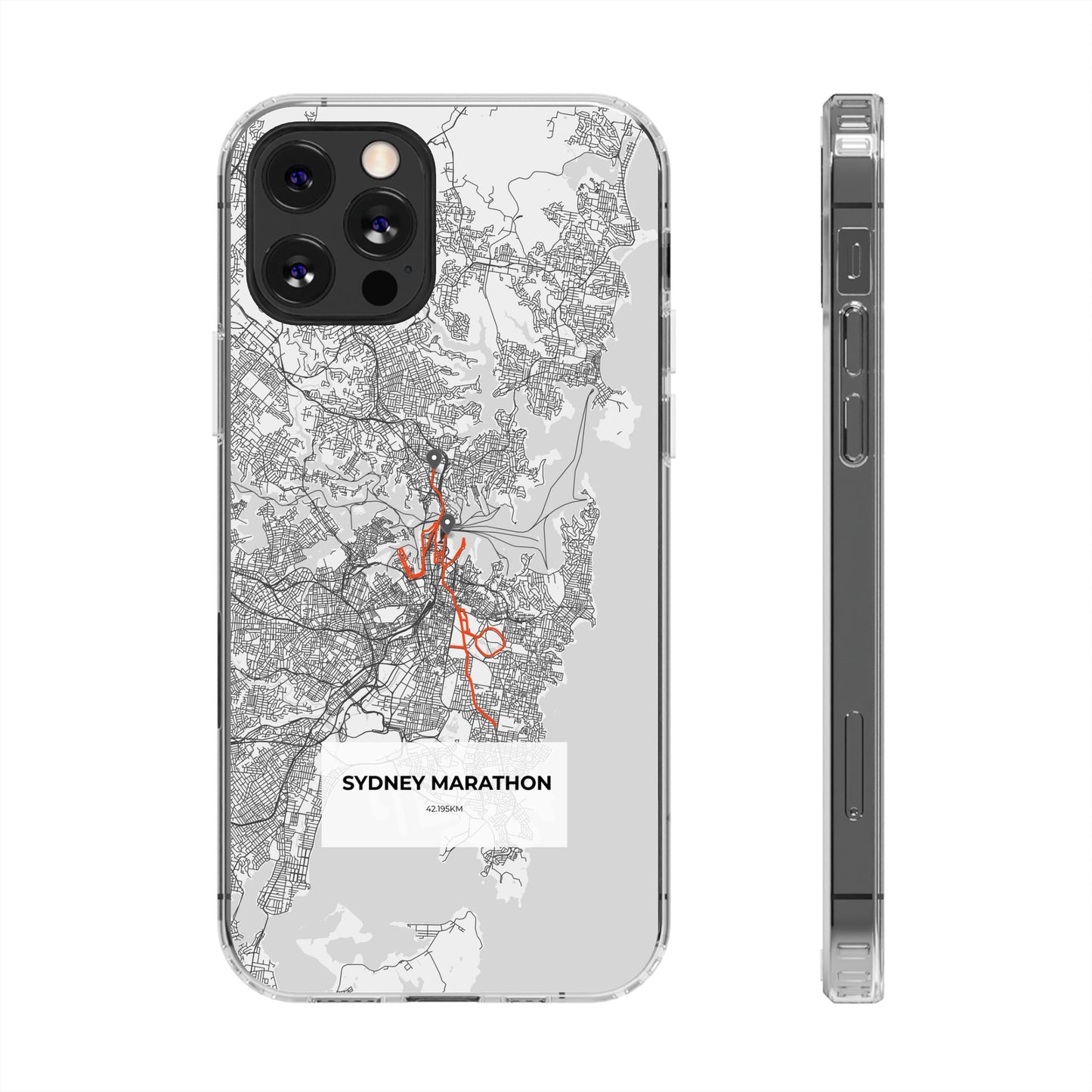 Sydney Marathon Route Clear Impact-Resistant Phone Case
