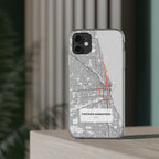 Chicago Marathon Route Clear Impact-Resistant Phone Case