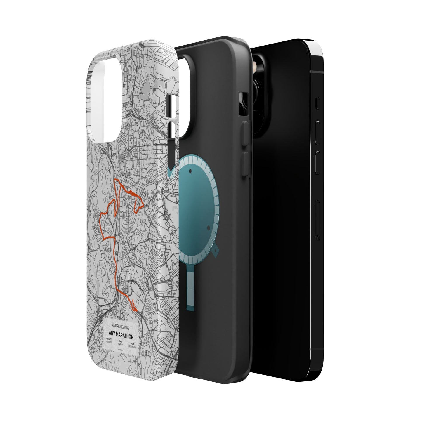 Customized Marathon Route Magnetic Impact-Resistant Phone Case