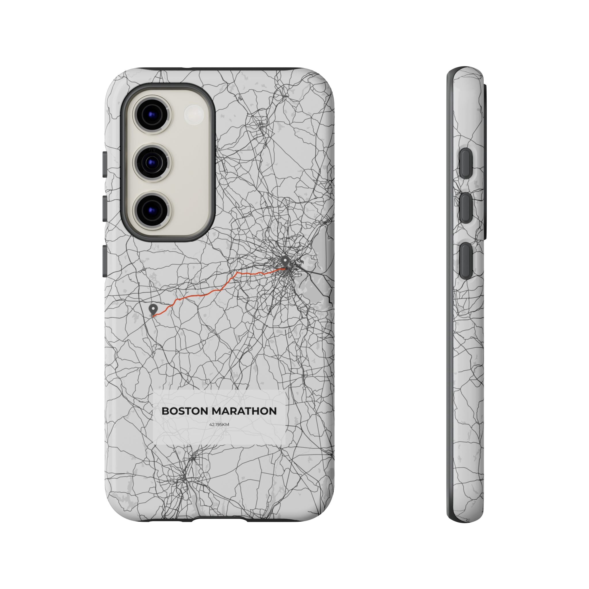 Boston Marathon Route Tough Phone Case