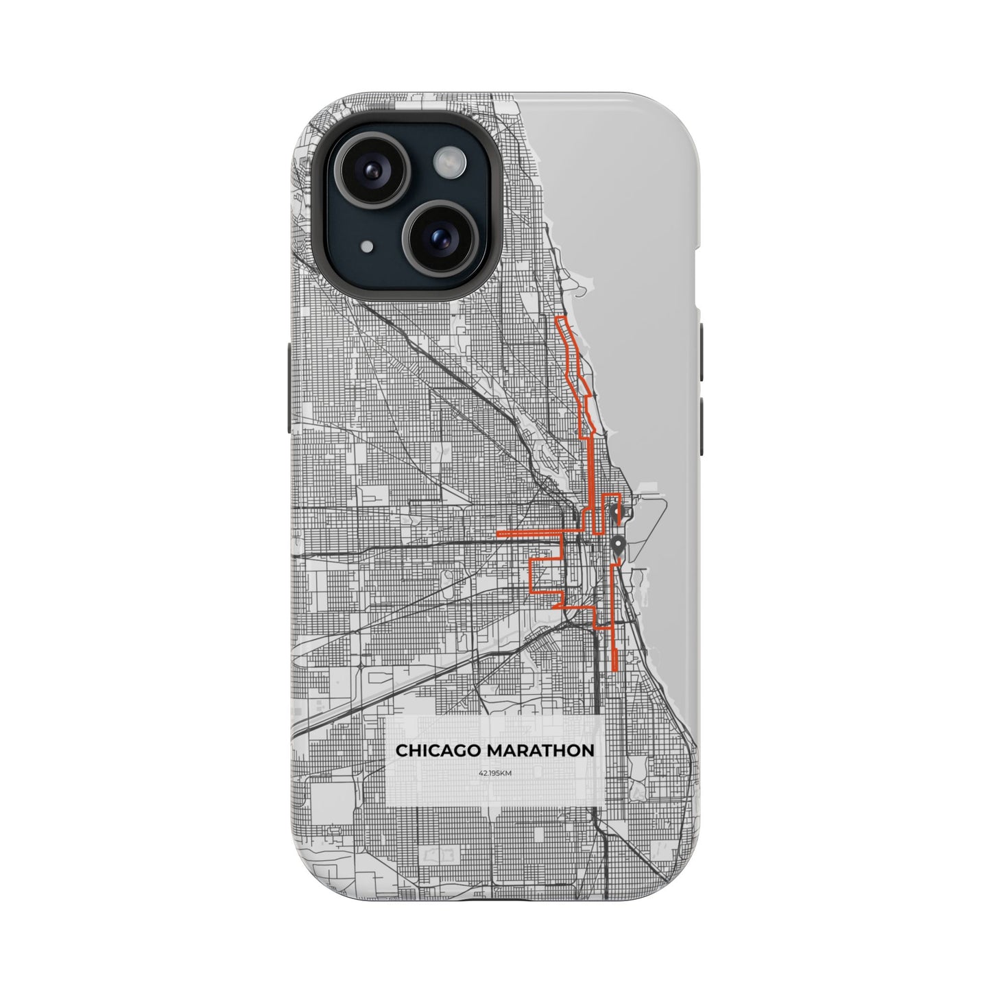 Chicago Marathon Route Magnetic Impact-Resistant Phone Case