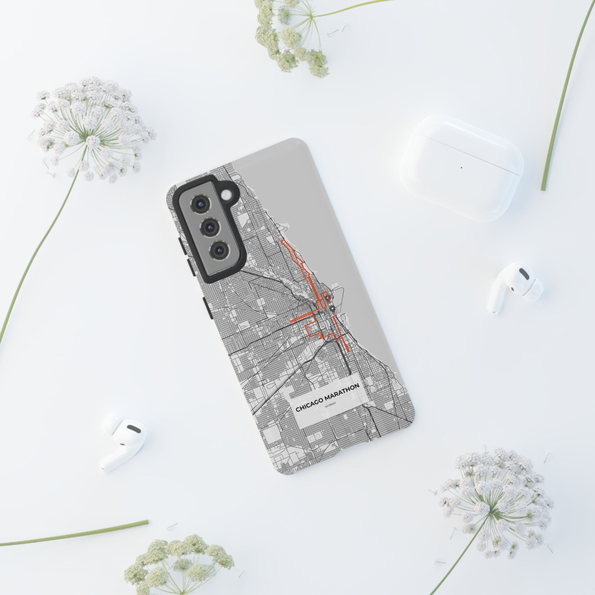 Chicago Marathon Route Tough Phone Case