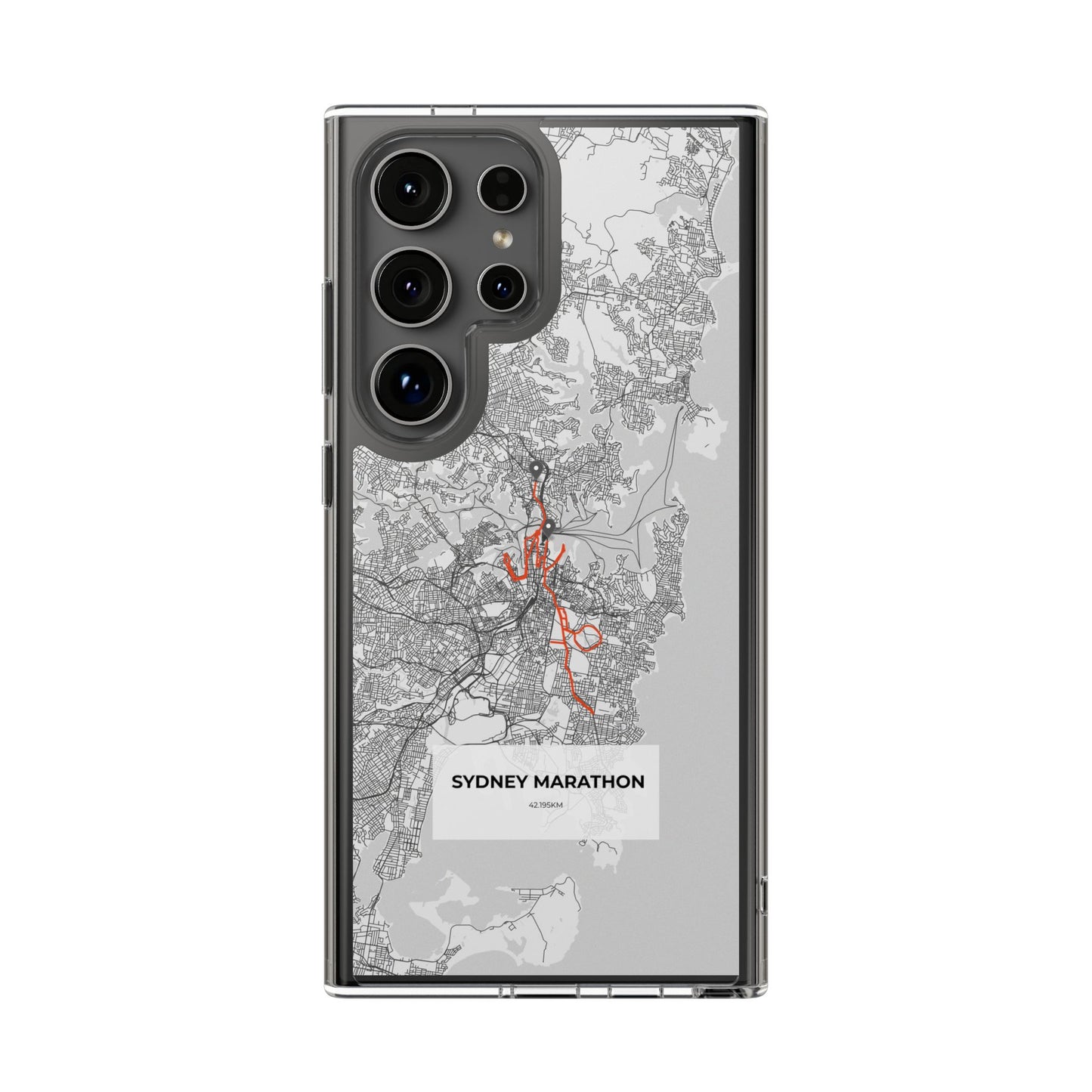 Sydney Marathon Route Clear Impact-Resistant Phone Case