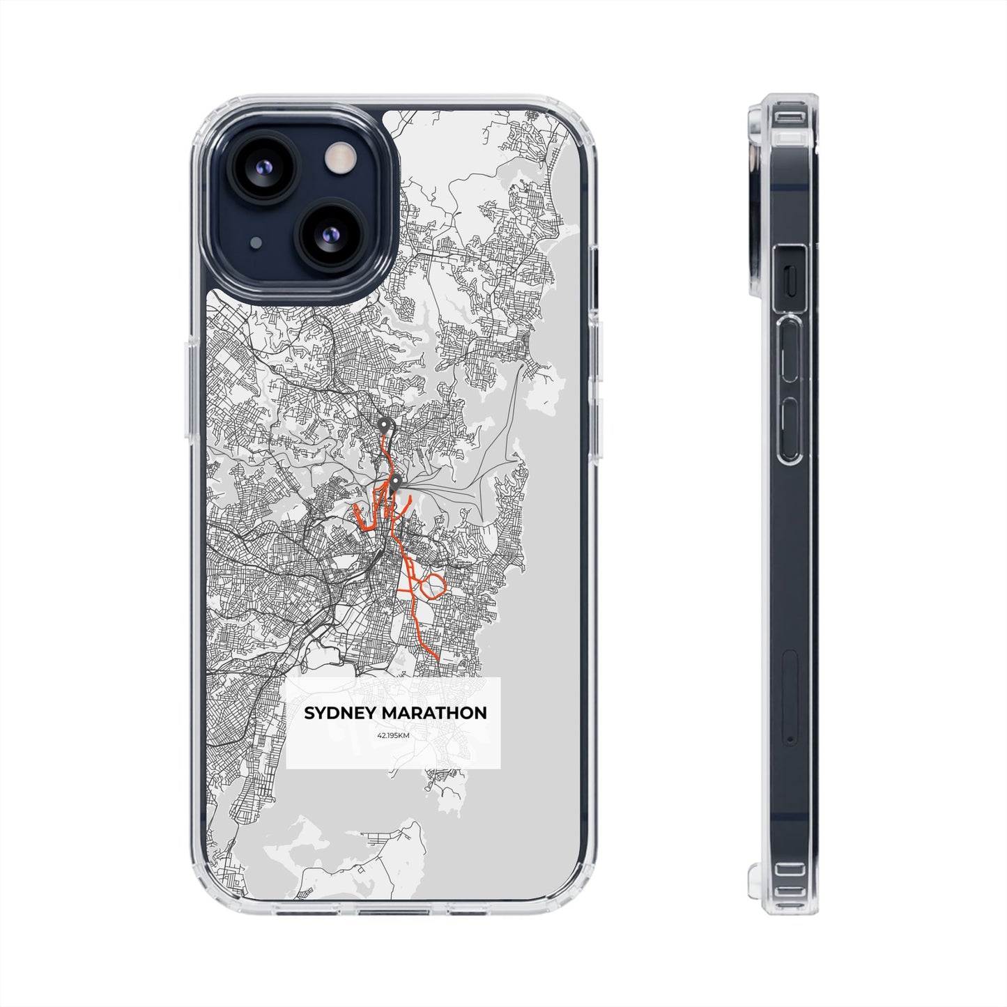 Sydney Marathon Route Clear Impact-Resistant Phone Case