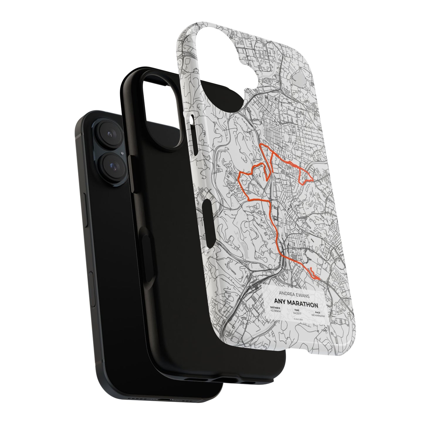 Customized Marathon Route Tough Phone Case