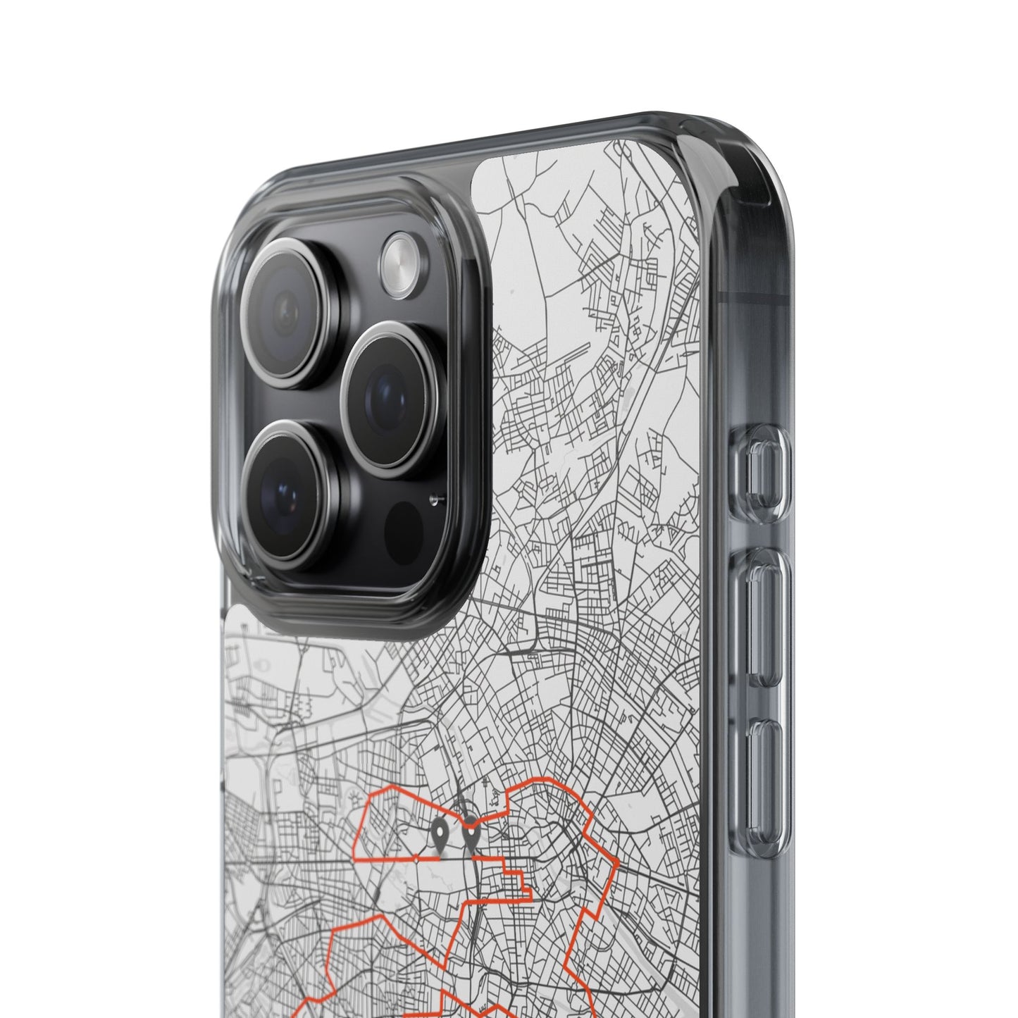 Berlin Marathon Route Clear Impact-Resistant Phone Case
