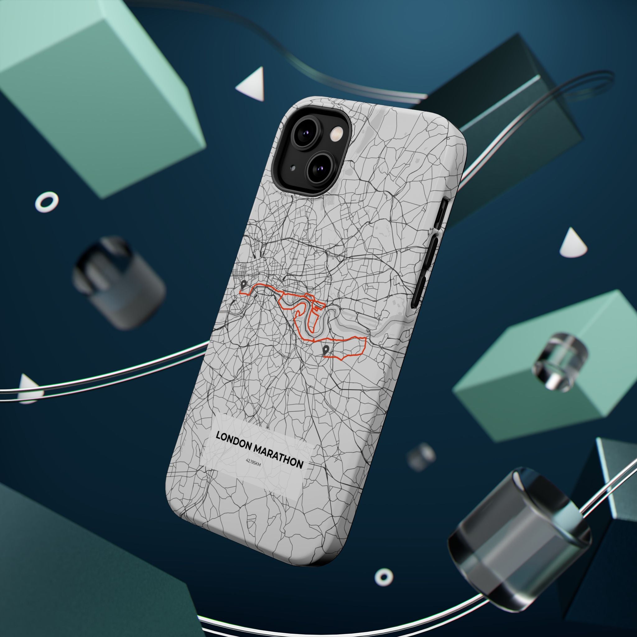London Marathon Route Magnetic Impact-Resistant Phone Case