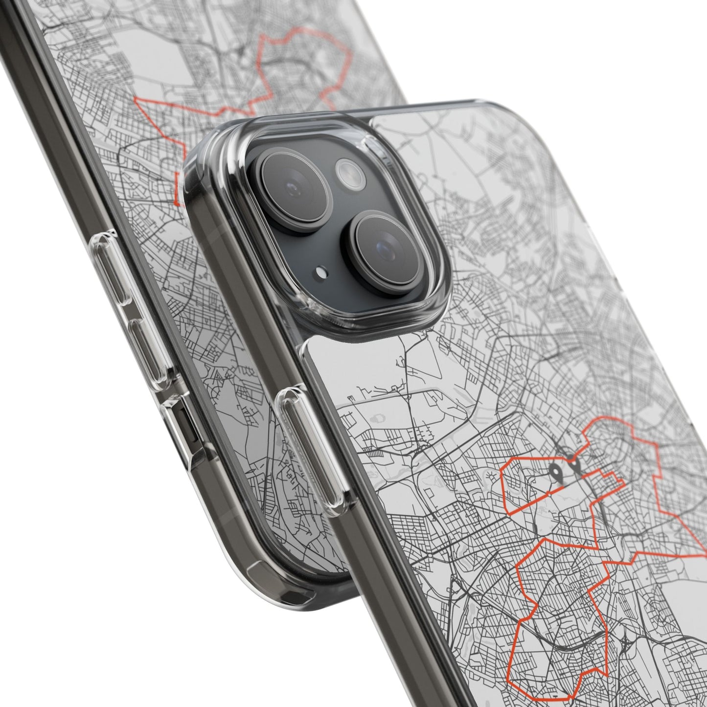 Berlin Marathon Route Clear Impact-Resistant Phone Case