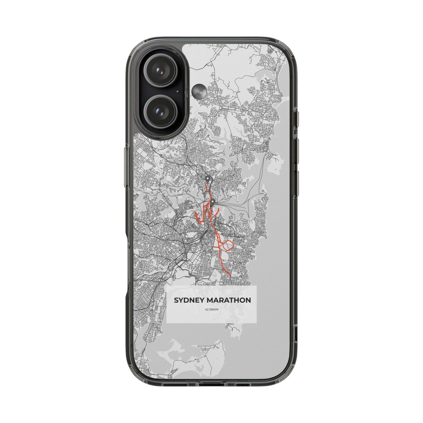 Sydney Marathon Route Clear Impact-Resistant Phone Case