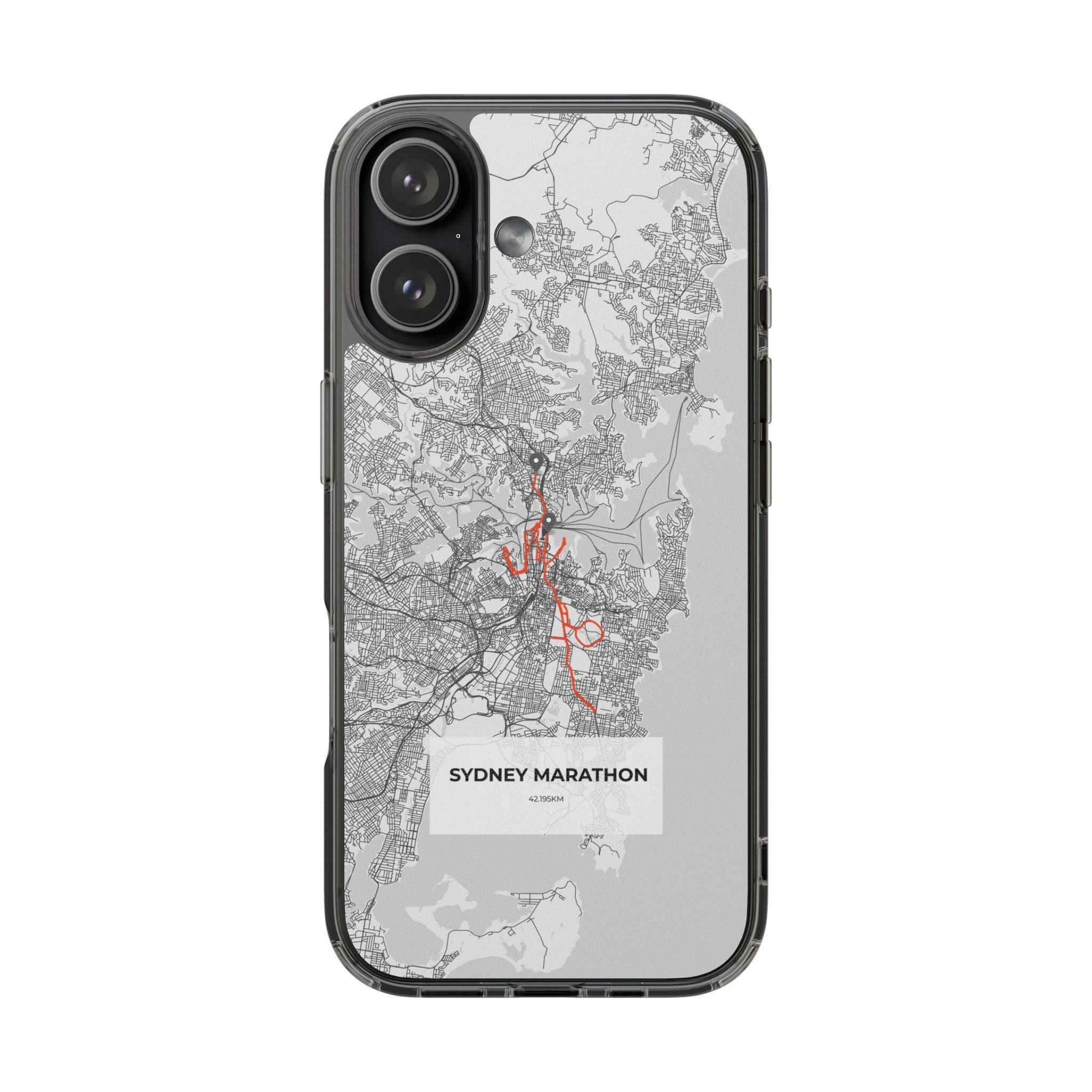 Sydney Marathon Route Clear Impact-Resistant Phone Case