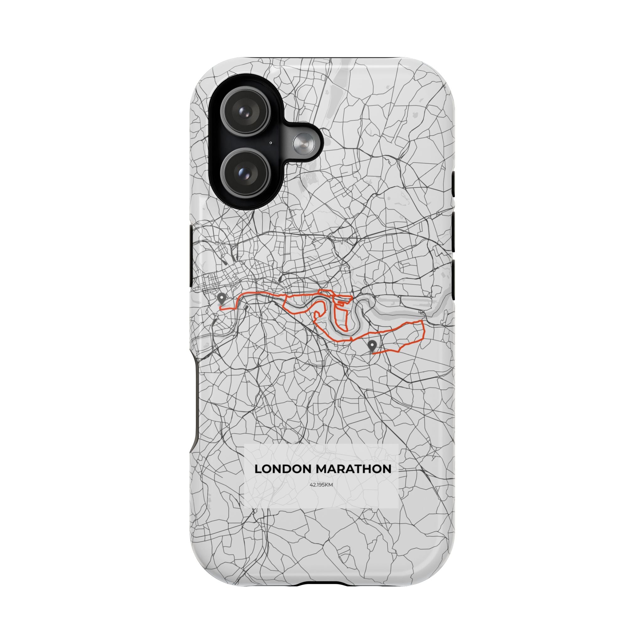 London Marathon Route Magnetic Impact-Resistant Phone Case