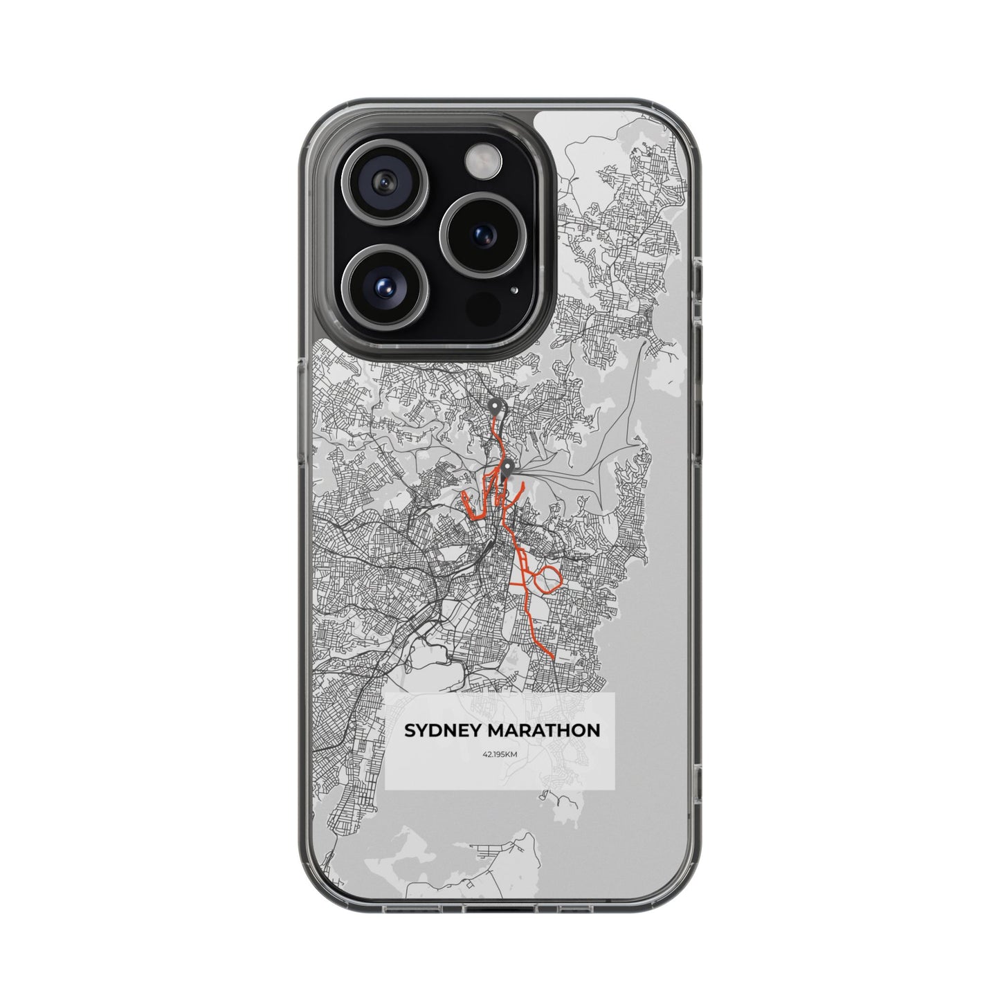 Sydney Marathon Route Magnetic Clear Impact-Resistant Phone Case