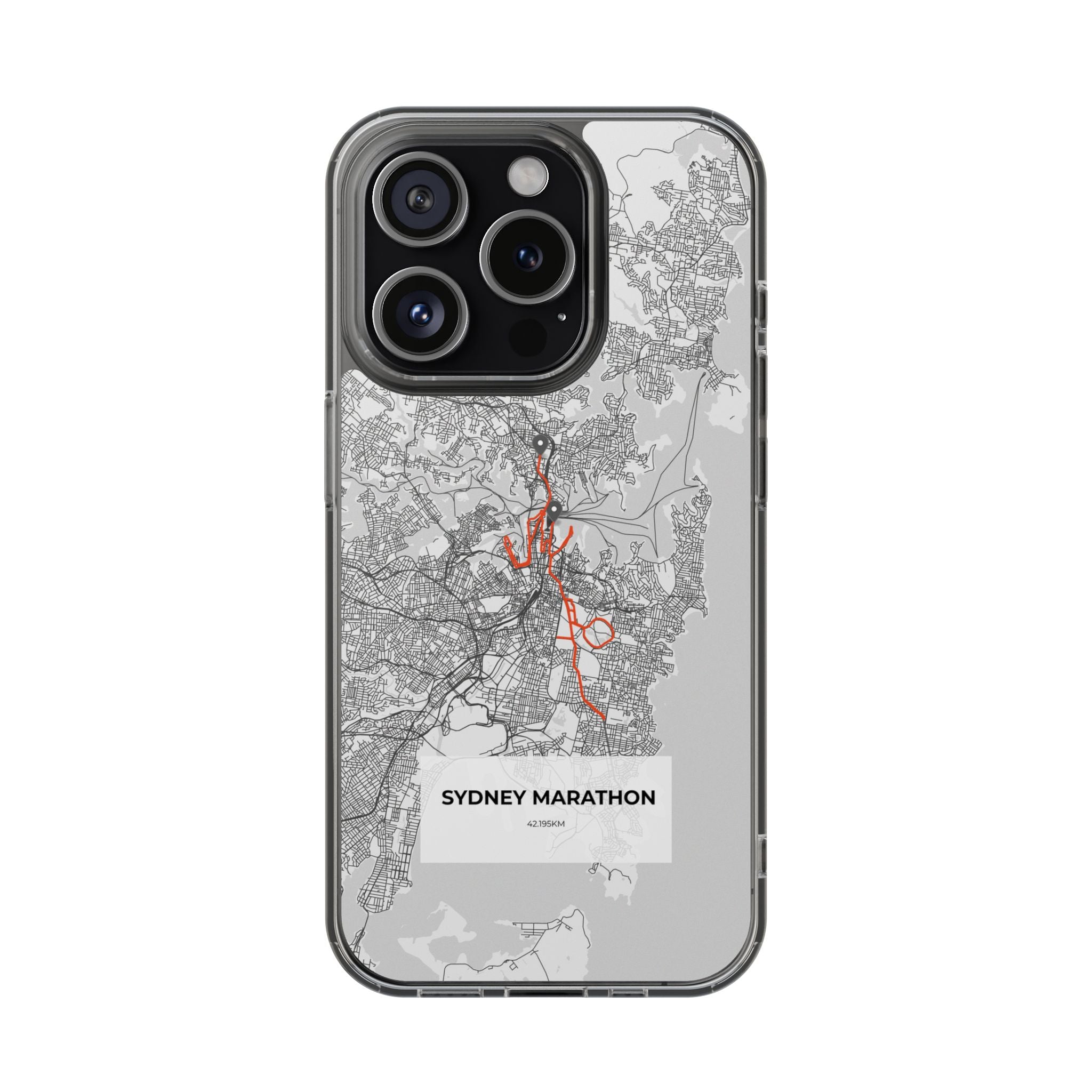 Sydney Marathon Route Magnetic Clear Impact-Resistant Phone Case