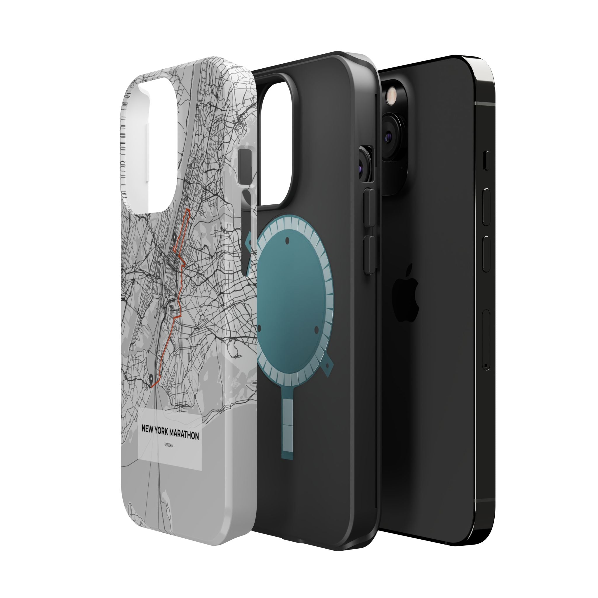 New York Marathon Route Magnetic Impact-Resistant Phone Case