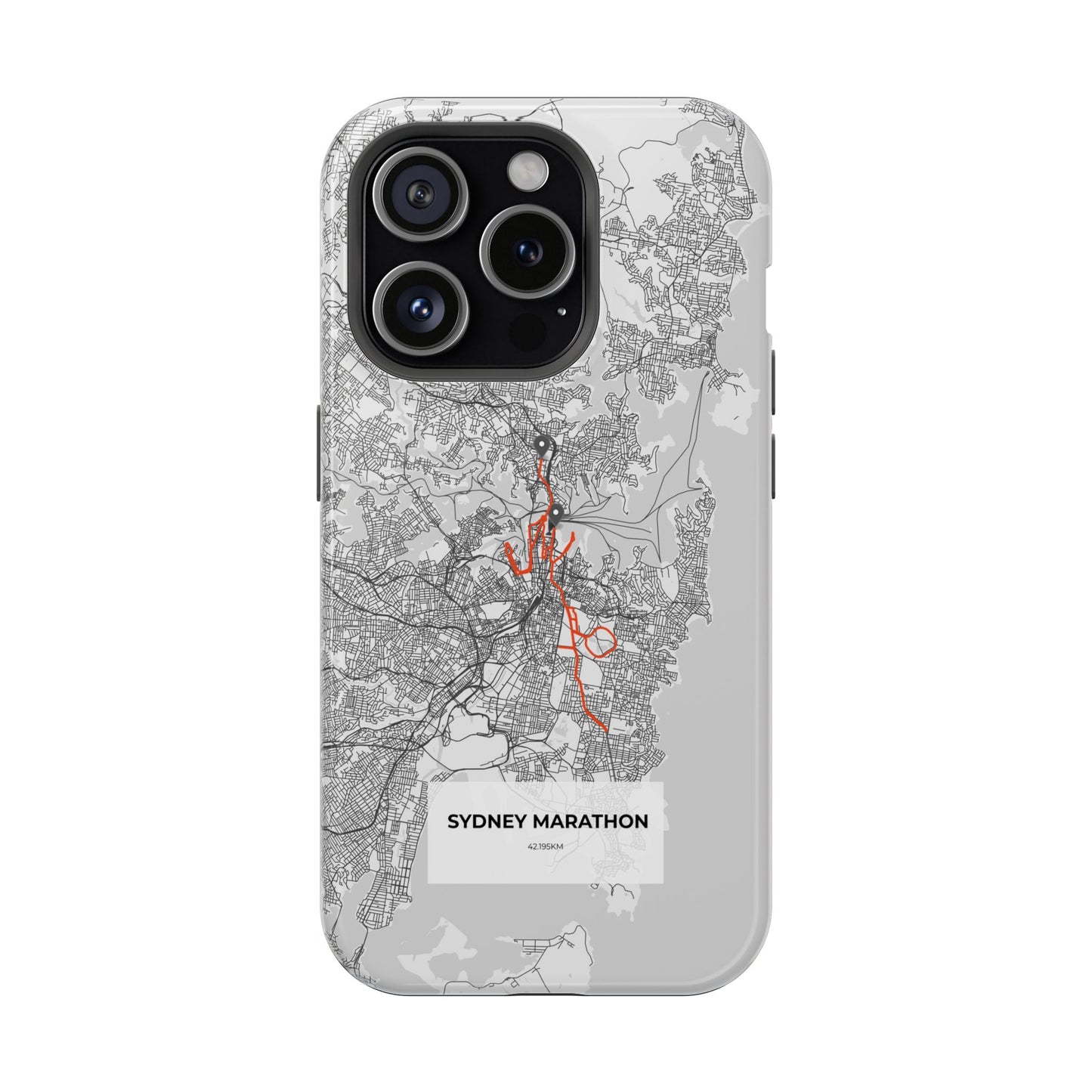 Sydney Marathon Route Magnetic Impact-Resistant Phone Case