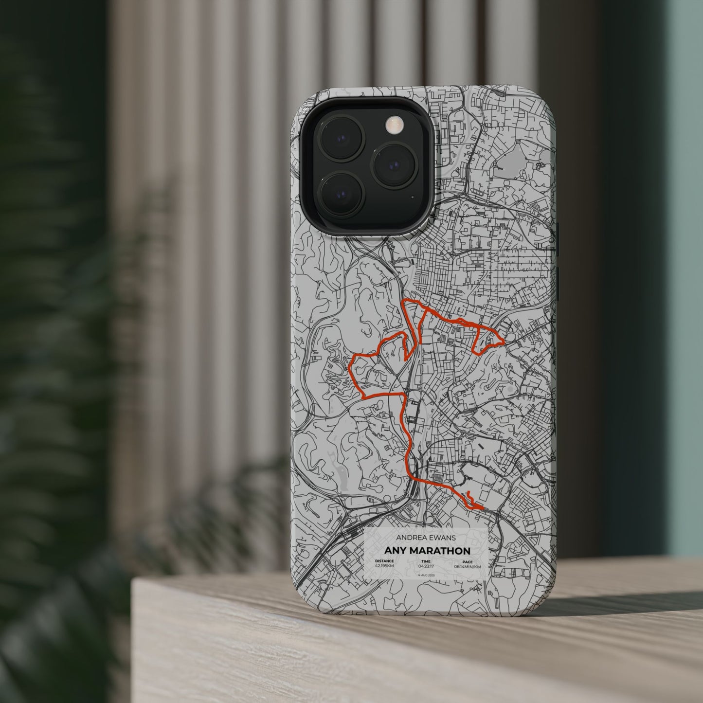 Customized Marathon Route Magnetic Impact-Resistant Phone Case
