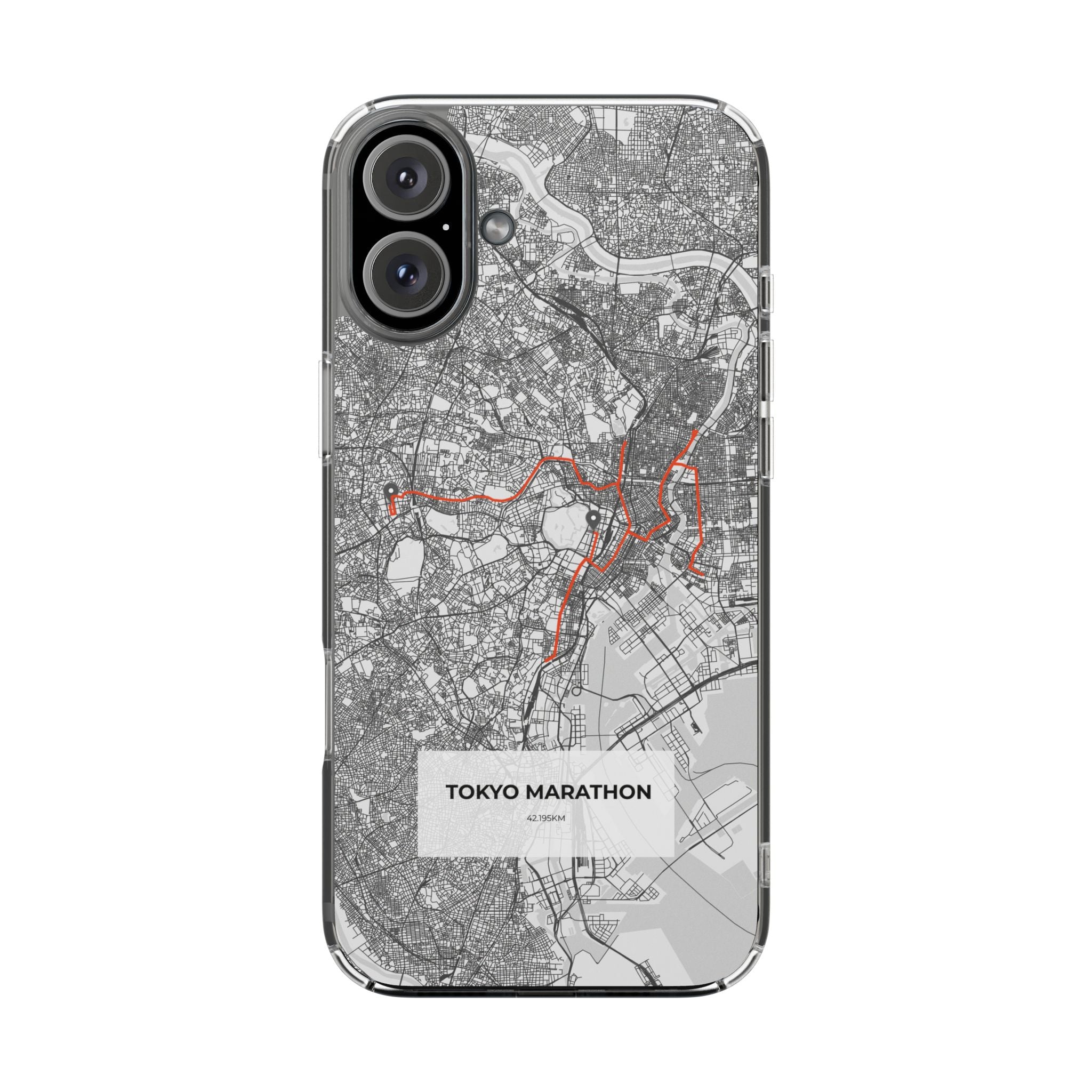 Tokyo Marathon Route Magnetic Clear Impact-Resistant Phone Case