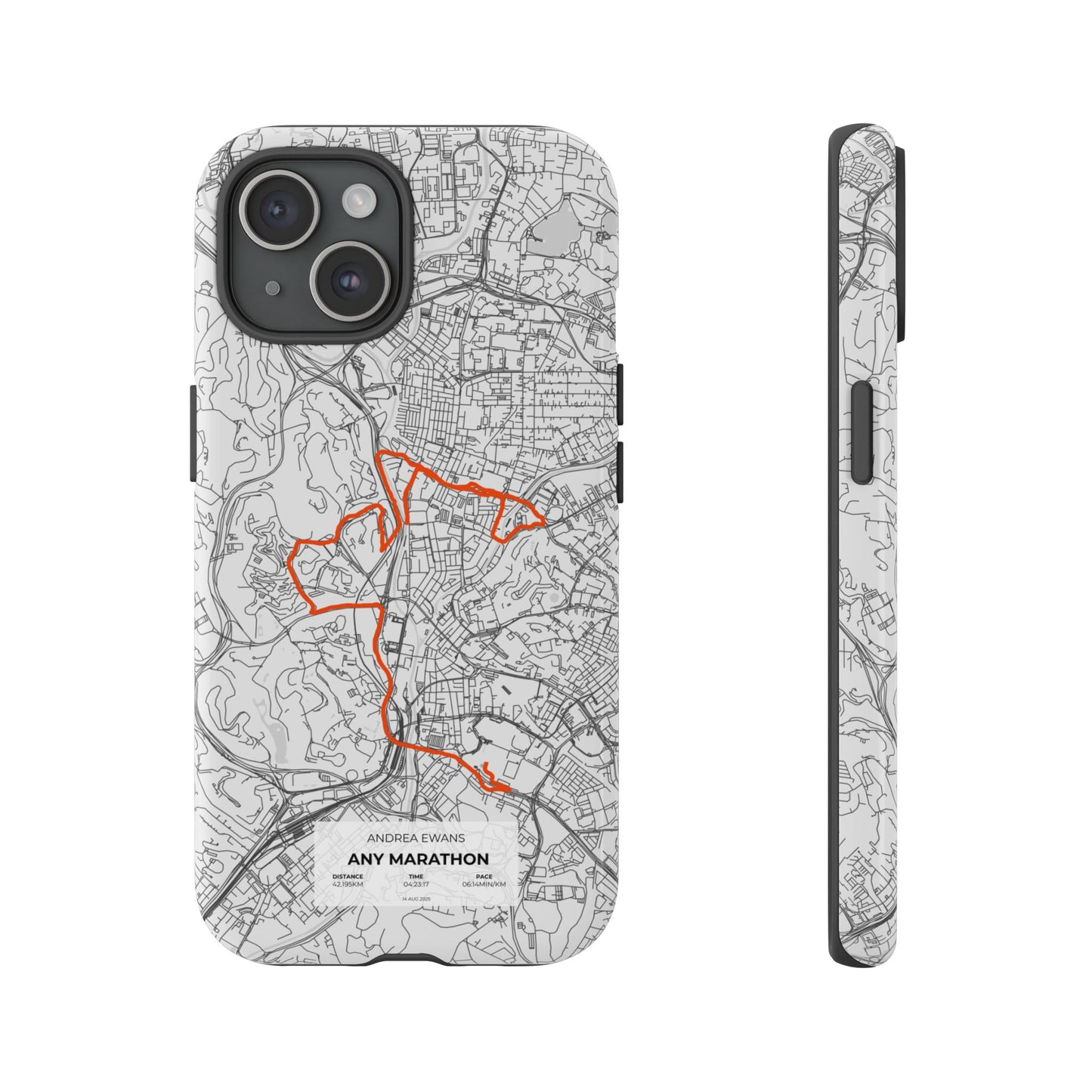 Customized Marathon Route Tough Phone Case
