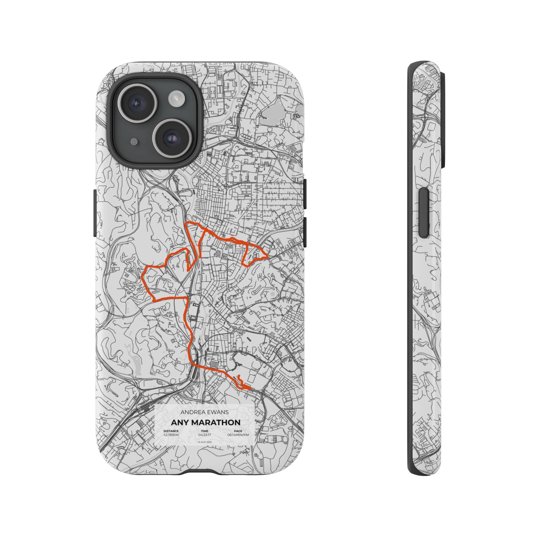 Customized Marathon Route Tough Phone Case