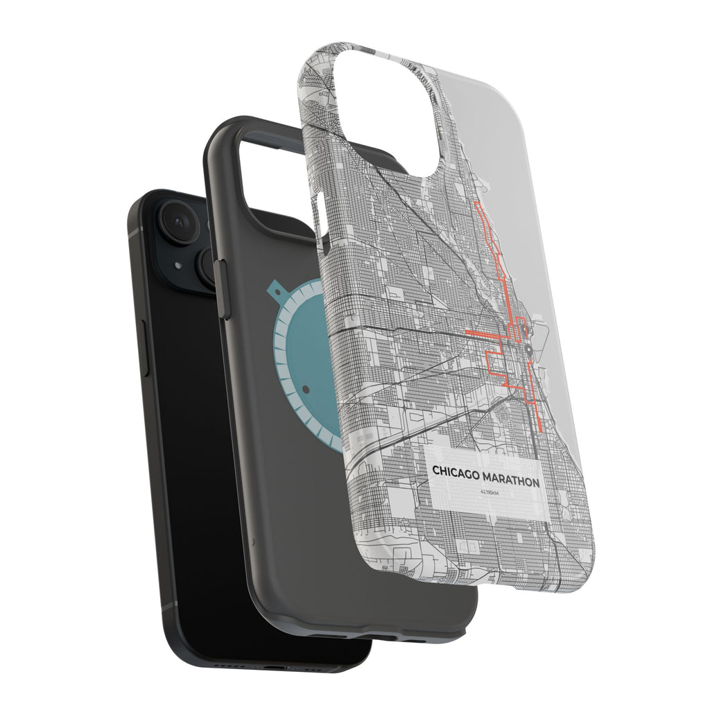 Chicago Marathon Route Magnetic Impact-Resistant Phone Case
