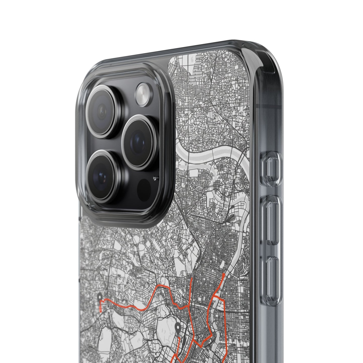 Tokyo Marathon Route Clear Impact-Resistant Phone Case