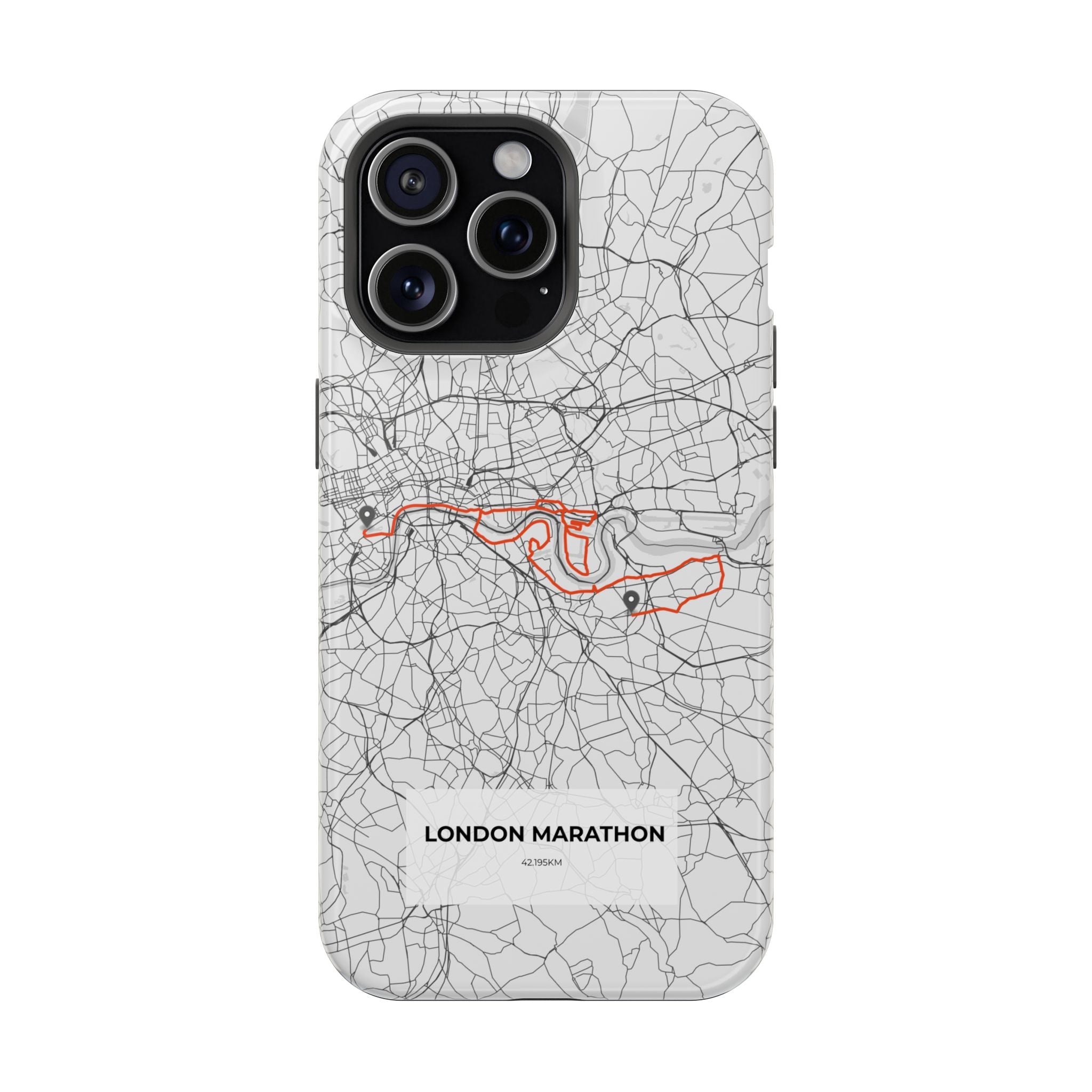 London Marathon Route Magnetic Impact-Resistant Phone Case
