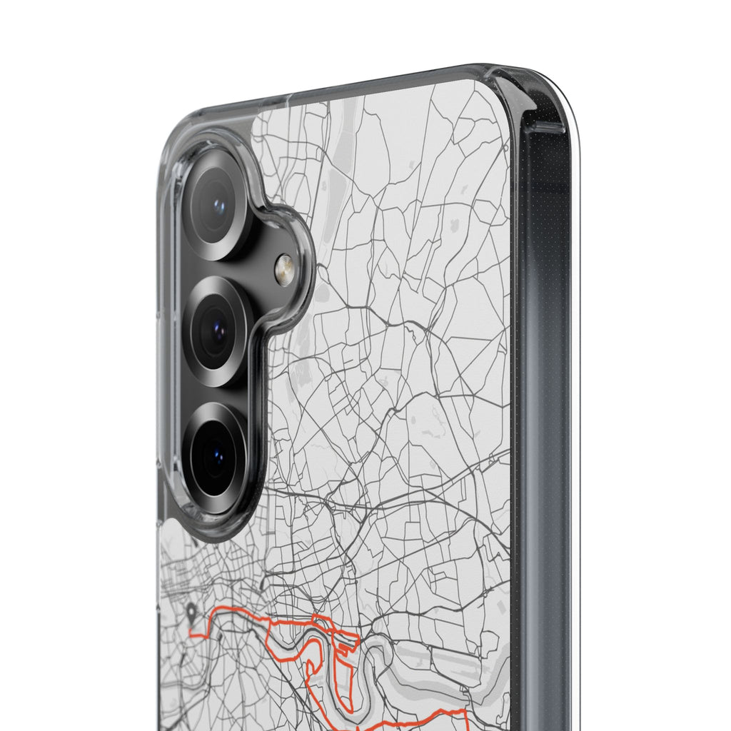London Marathon Route Clear Impact-Resistant Phone Case