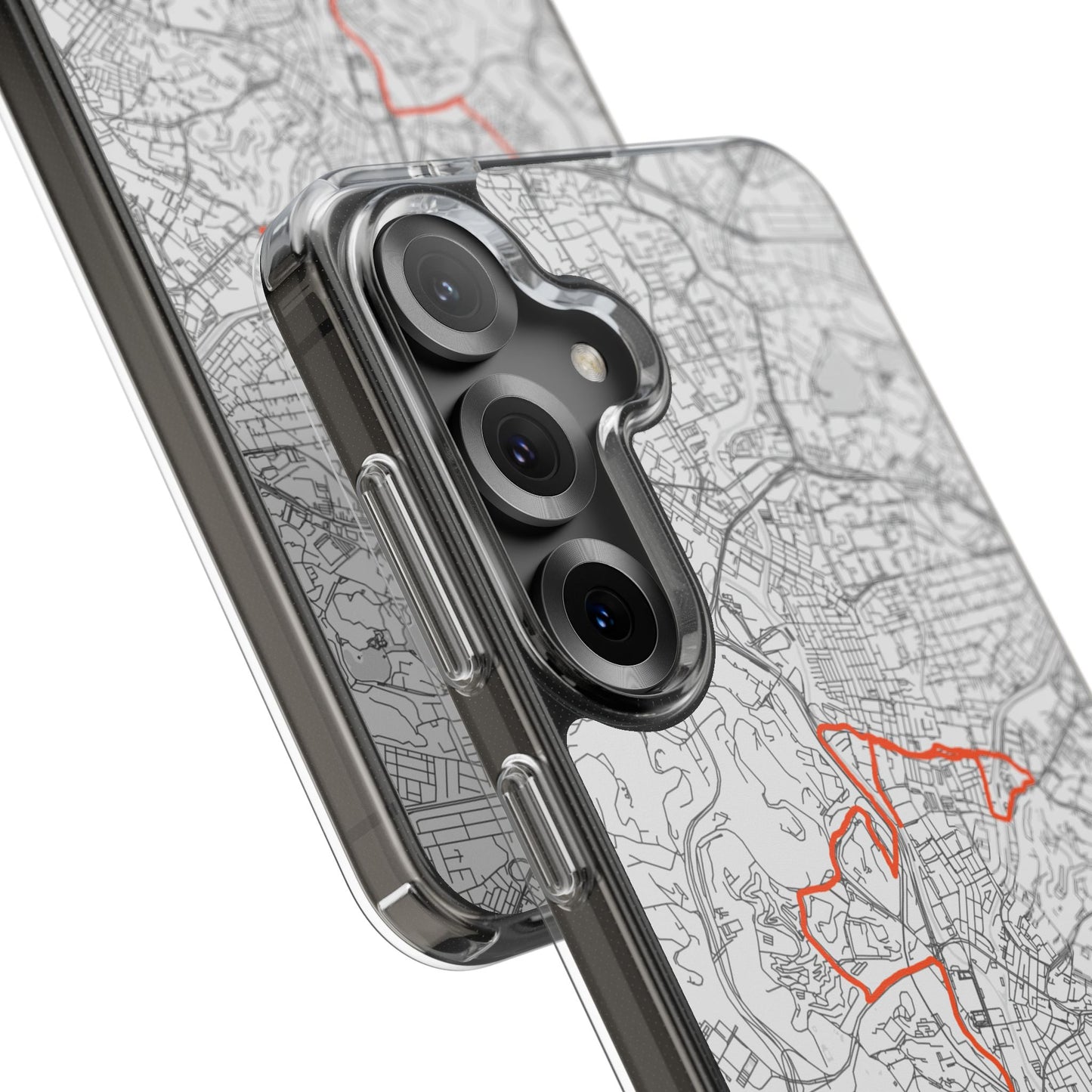 Customized Marathon Route Clear Impact-Resistant Phone Case