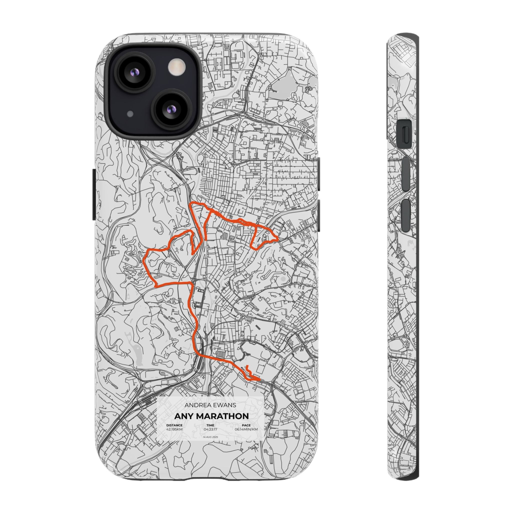 Customized Marathon Route Tough Phone Case