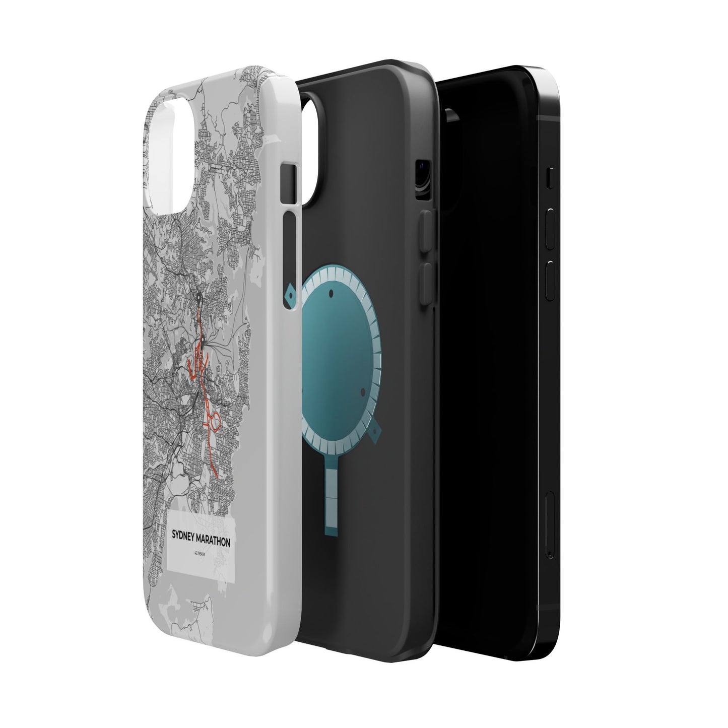 Sydney Marathon Route Magnetic Impact-Resistant Phone Case