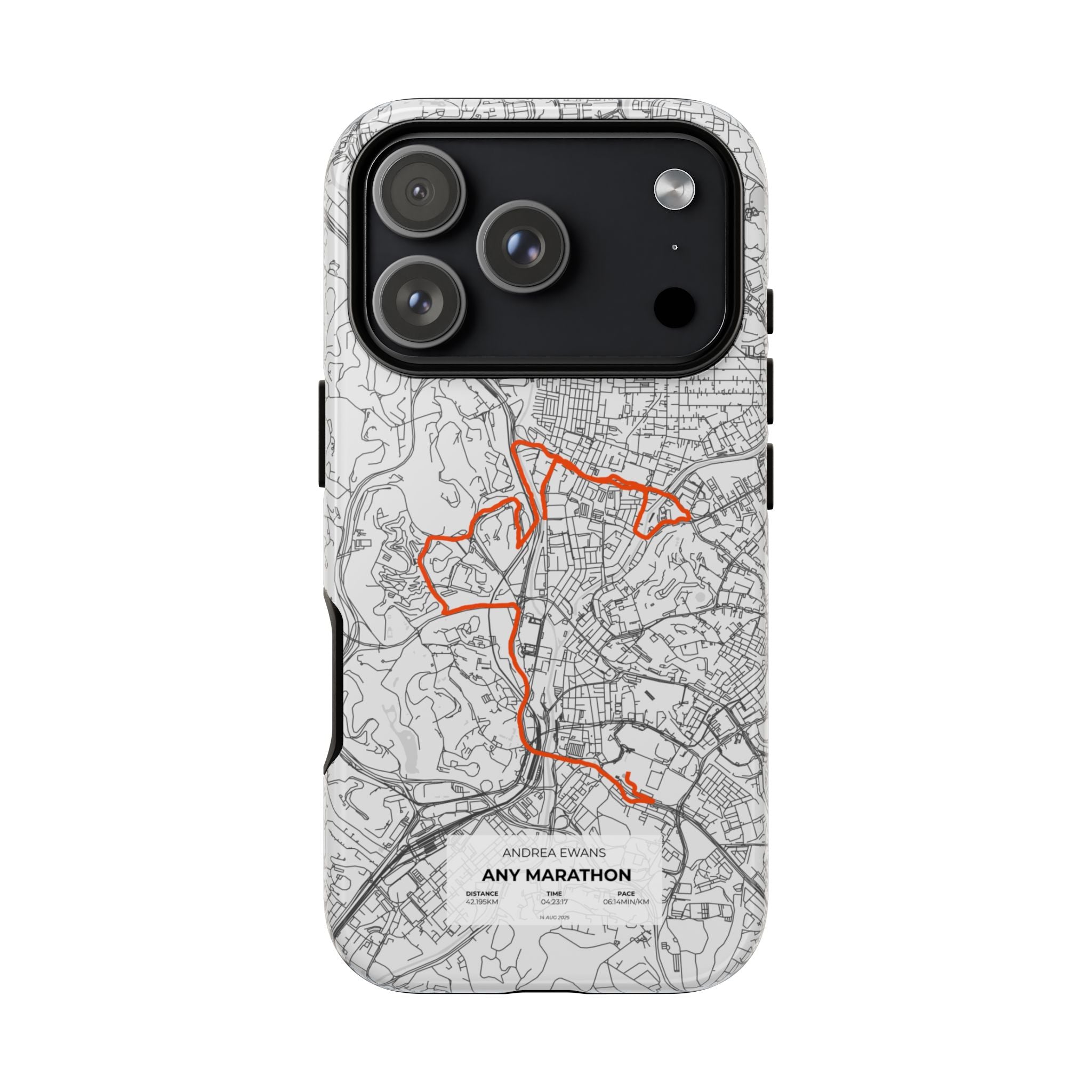 Customized Marathon Route Tough Phone Case