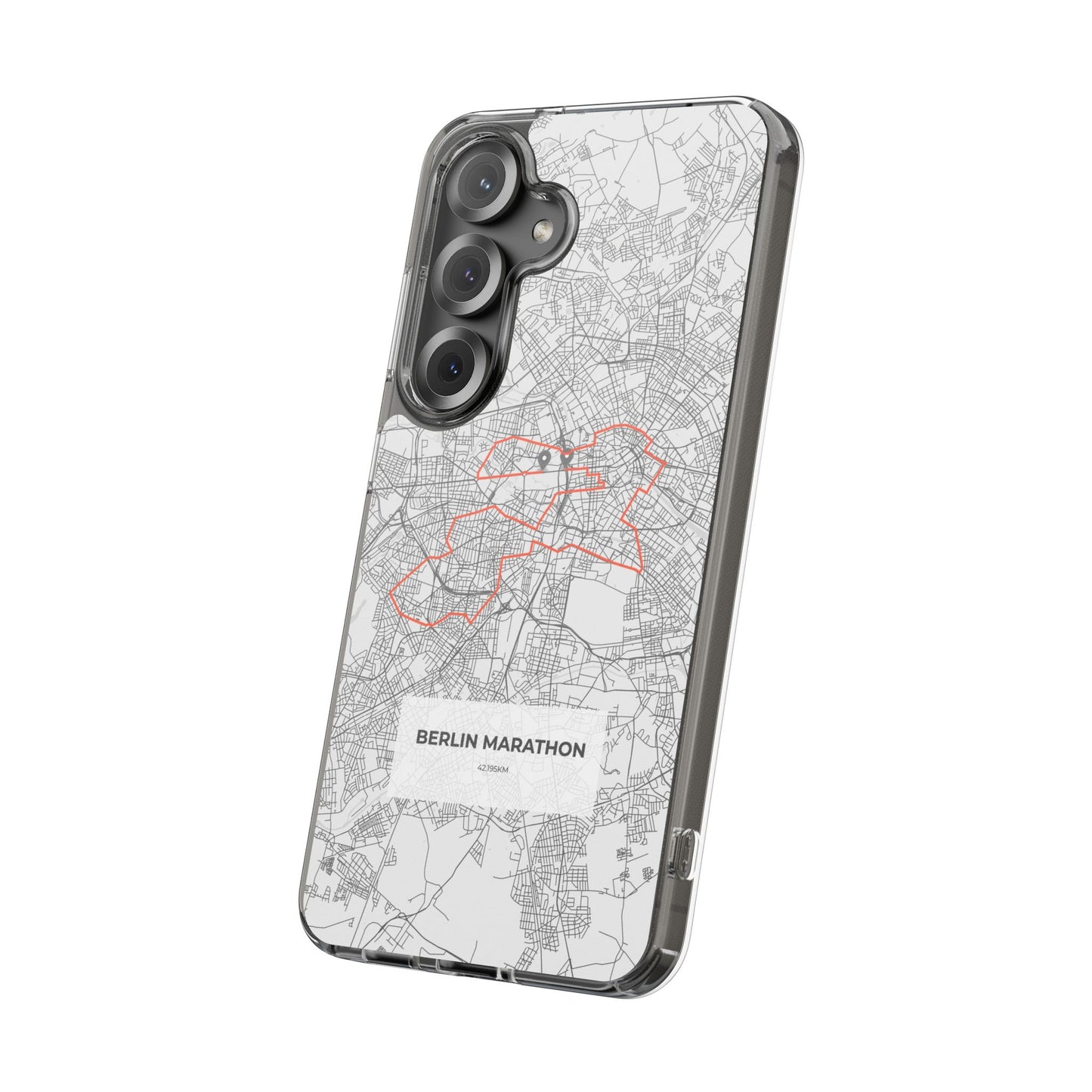 Berlin Marathon Route Clear Impact-Resistant Phone Case
