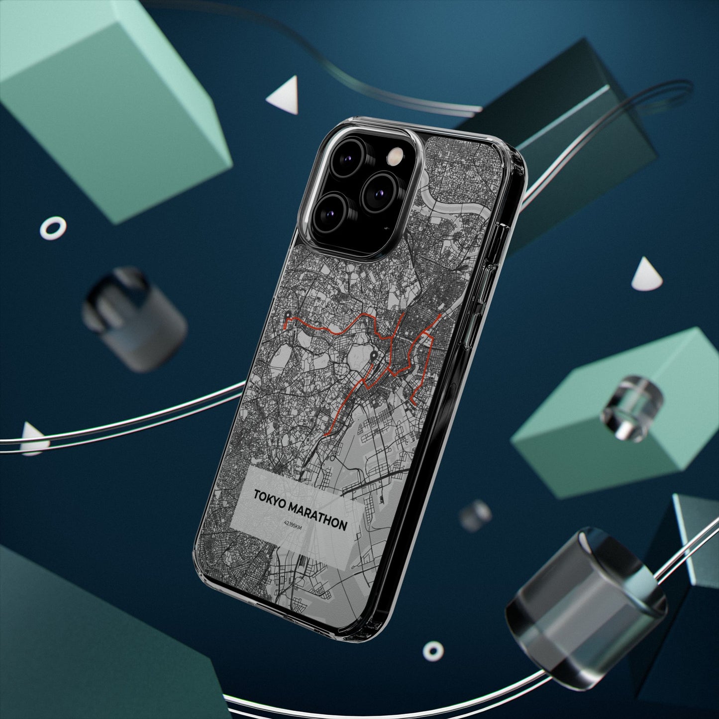 Tokyo Marathon Route Clear Impact-Resistant Phone Case