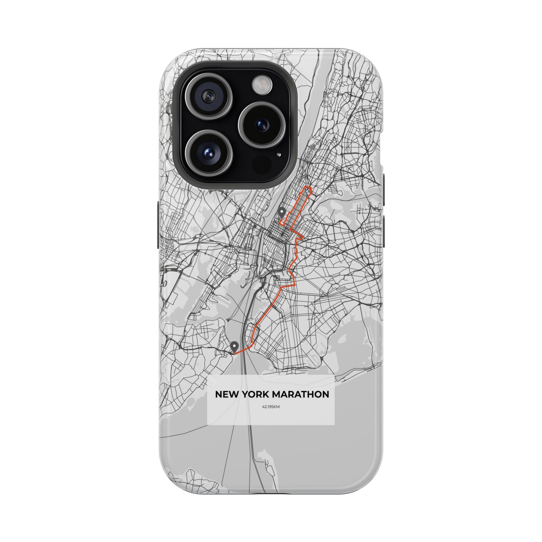 New York Marathon Route Magnetic Impact-Resistant Phone Case