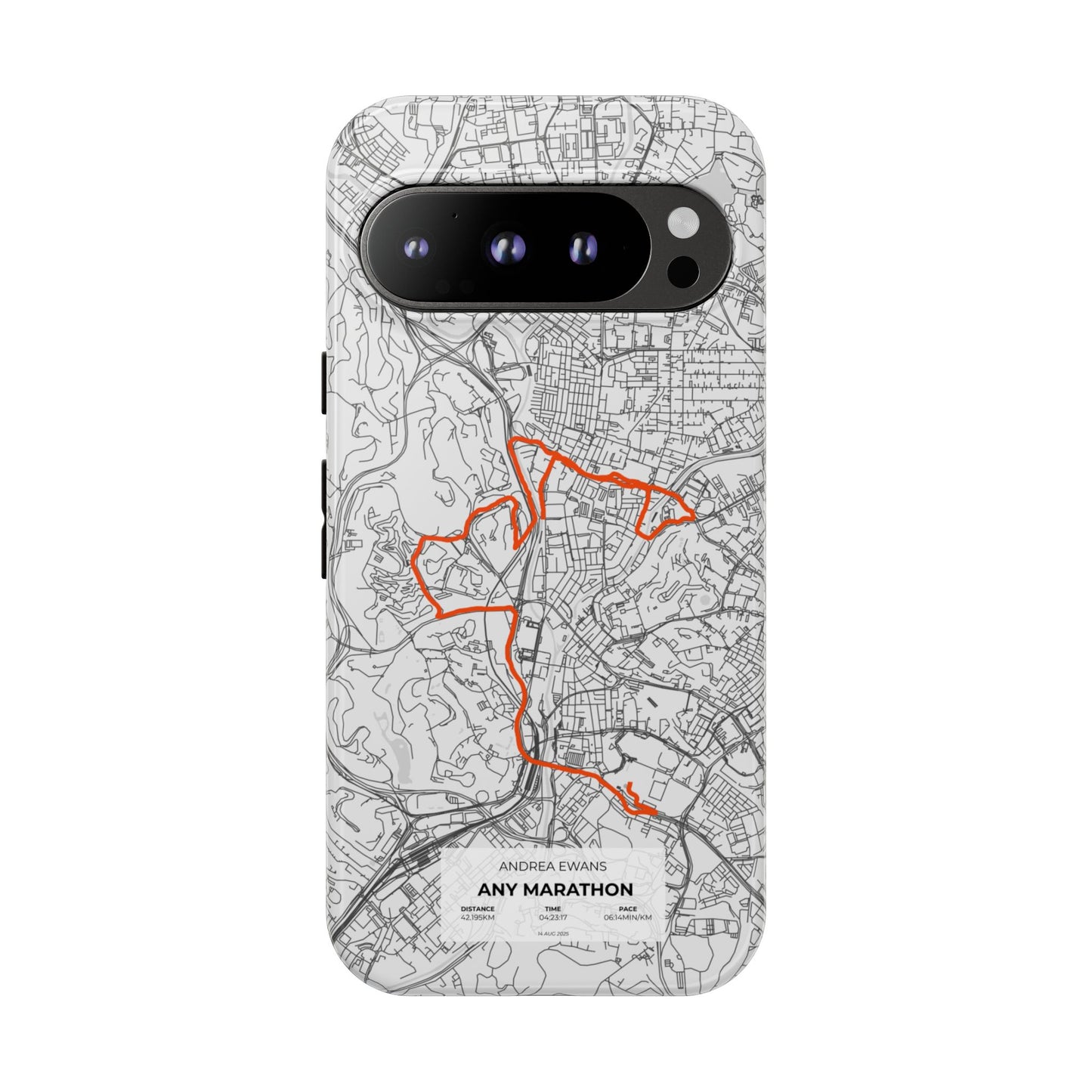 Customized Marathon Route Tough Phone Case