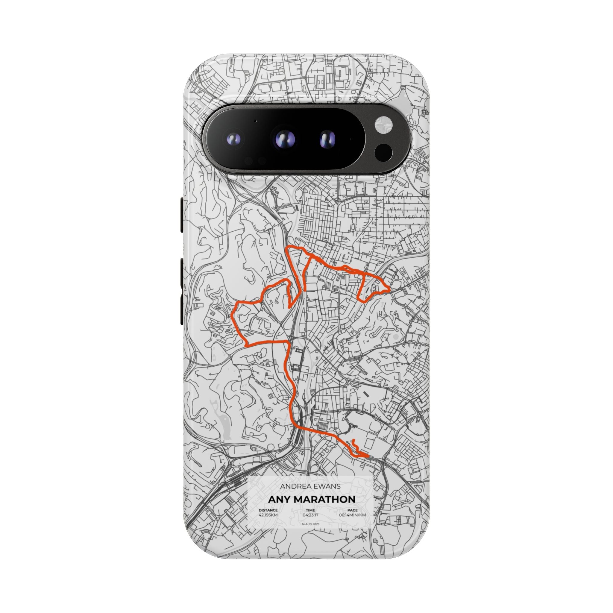Customized Marathon Route Tough Phone Case