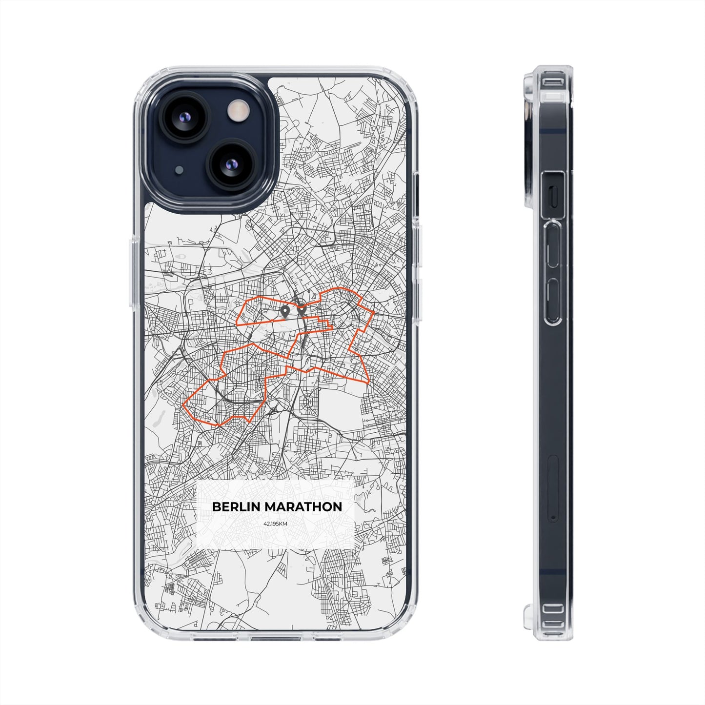 Berlin Marathon Route Magnetic Clear Impact-Resistant Phone Case