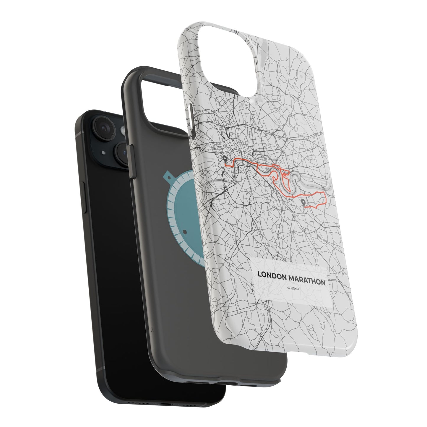 London Marathon Route Magnetic Impact-Resistant Phone Case
