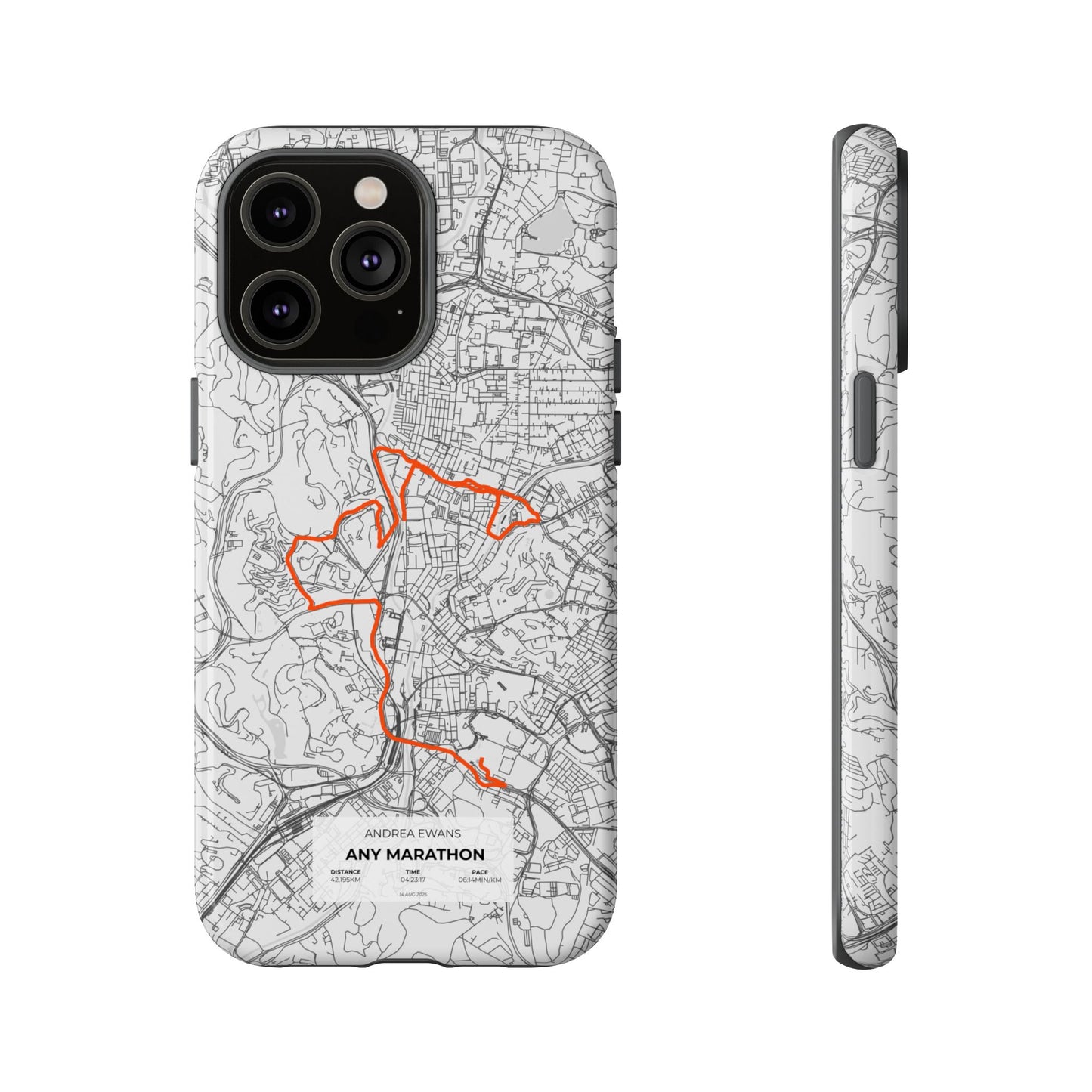 Customized Marathon Route Tough Phone Case
