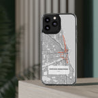 Chicago Marathon Route Clear Impact-Resistant Phone Case