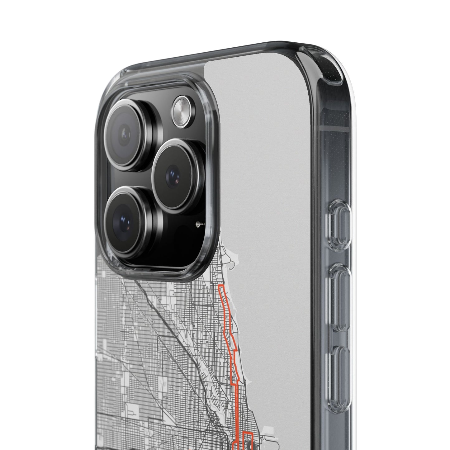 Chicago Marathon Route Clear Impact-Resistant Phone Case