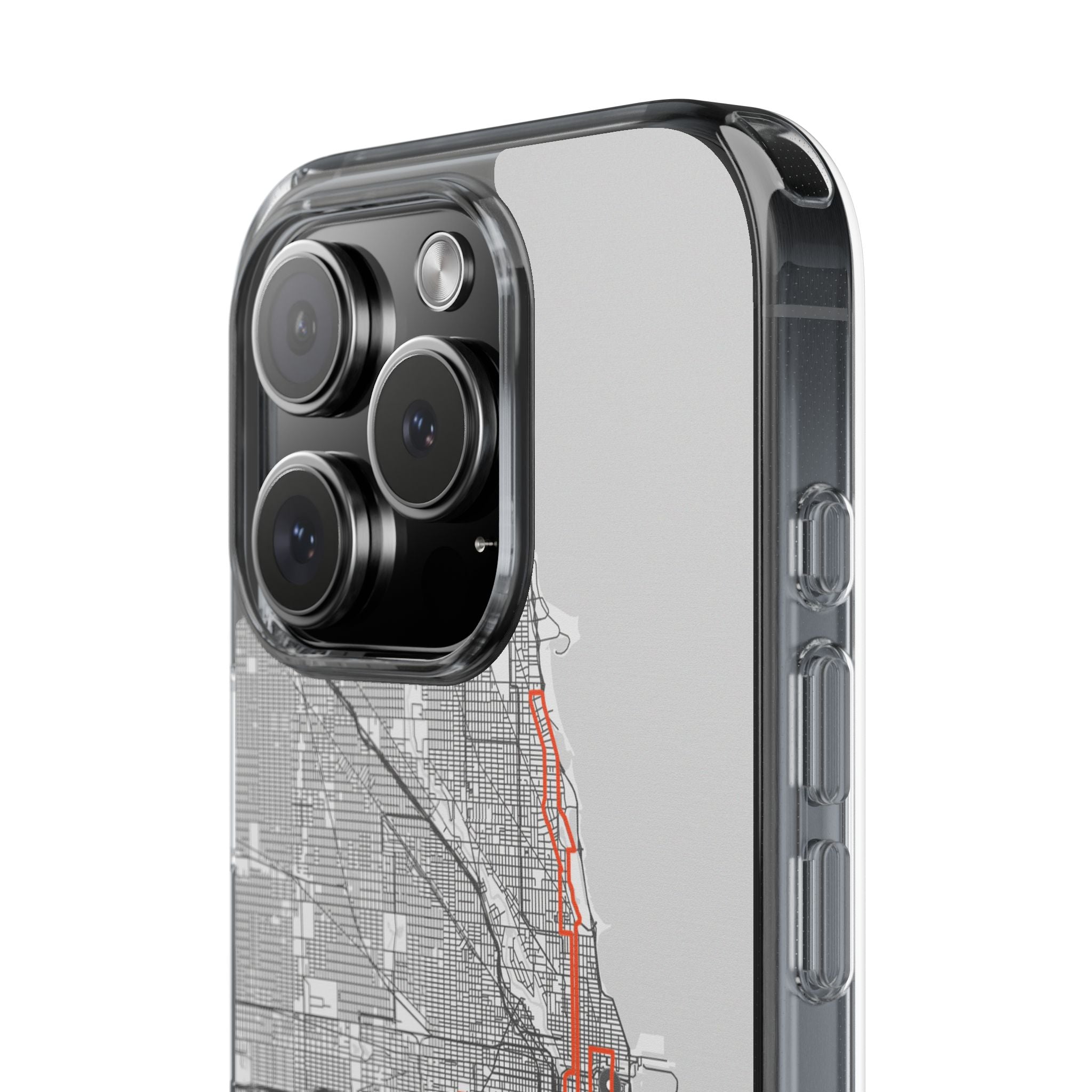Chicago Marathon Route Clear Impact-Resistant Phone Case