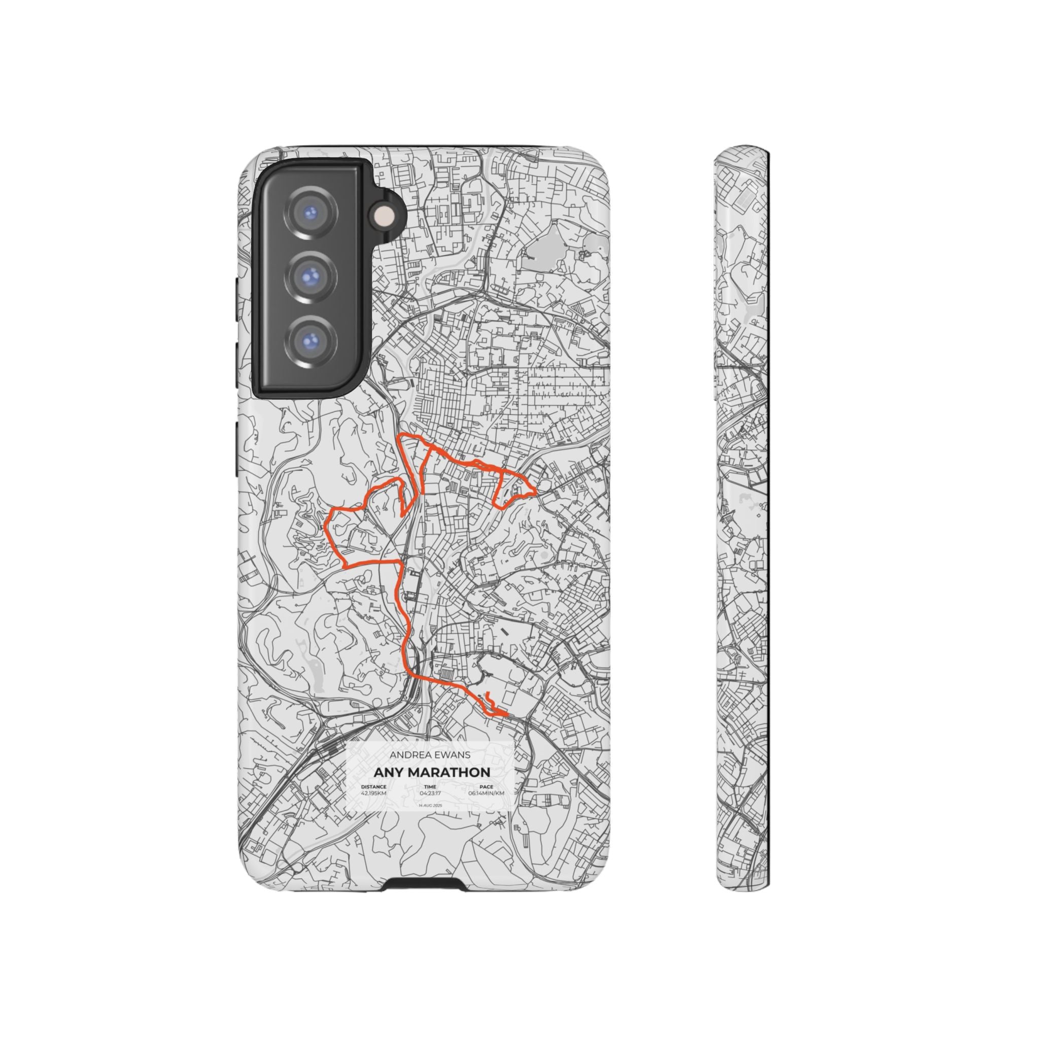 Customized Marathon Route Tough Phone Case