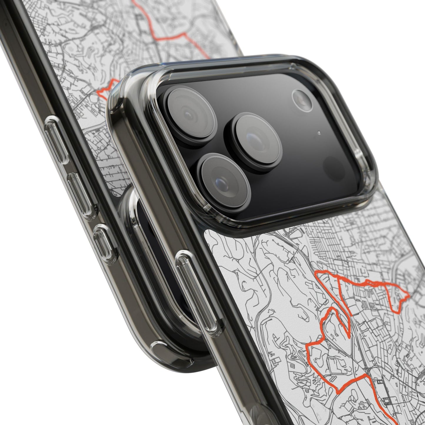 Customized Marathon Route Clear Impact-Resistant Phone Case