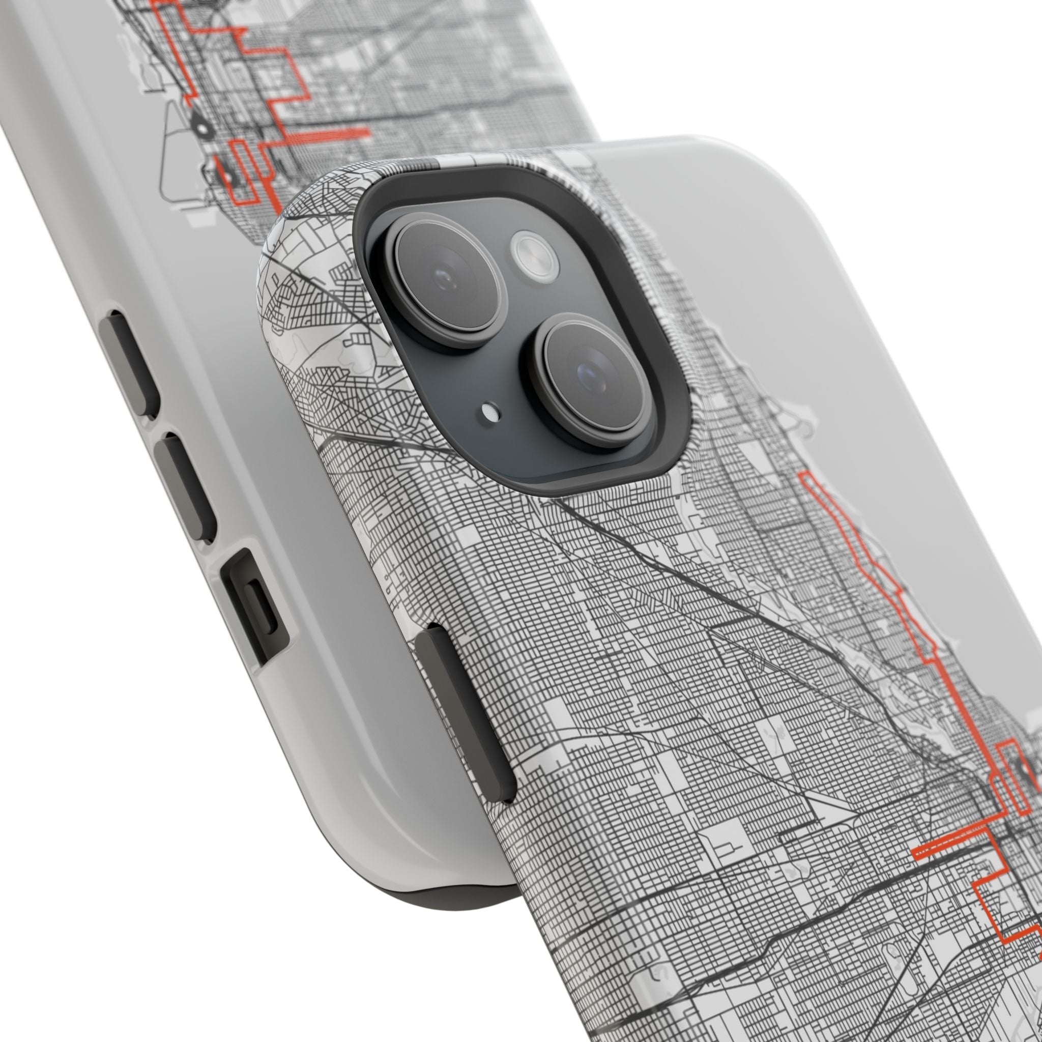 Chicago Marathon Route Magnetic Impact-Resistant Phone Case