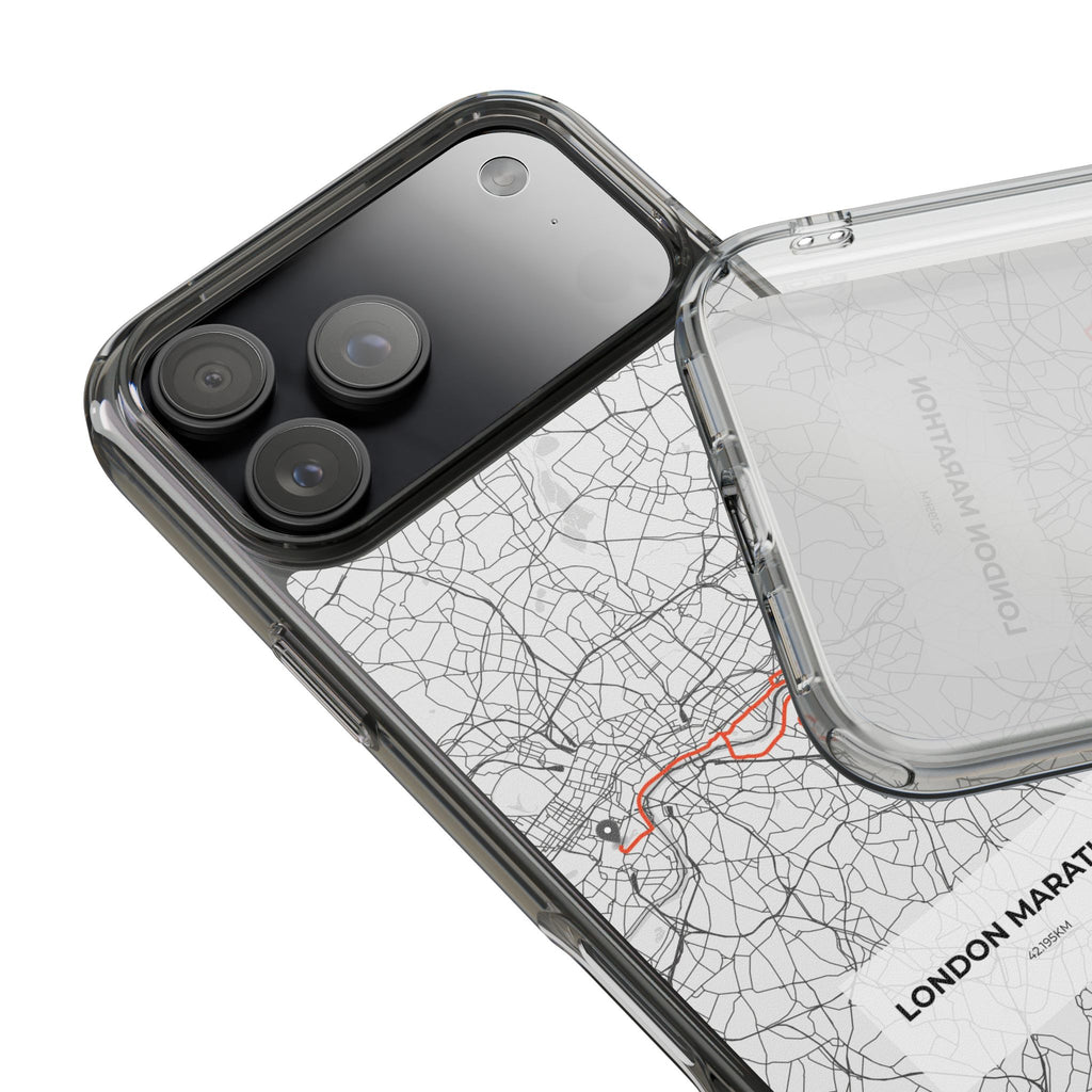 London Marathon Route Clear Impact-Resistant Phone Case