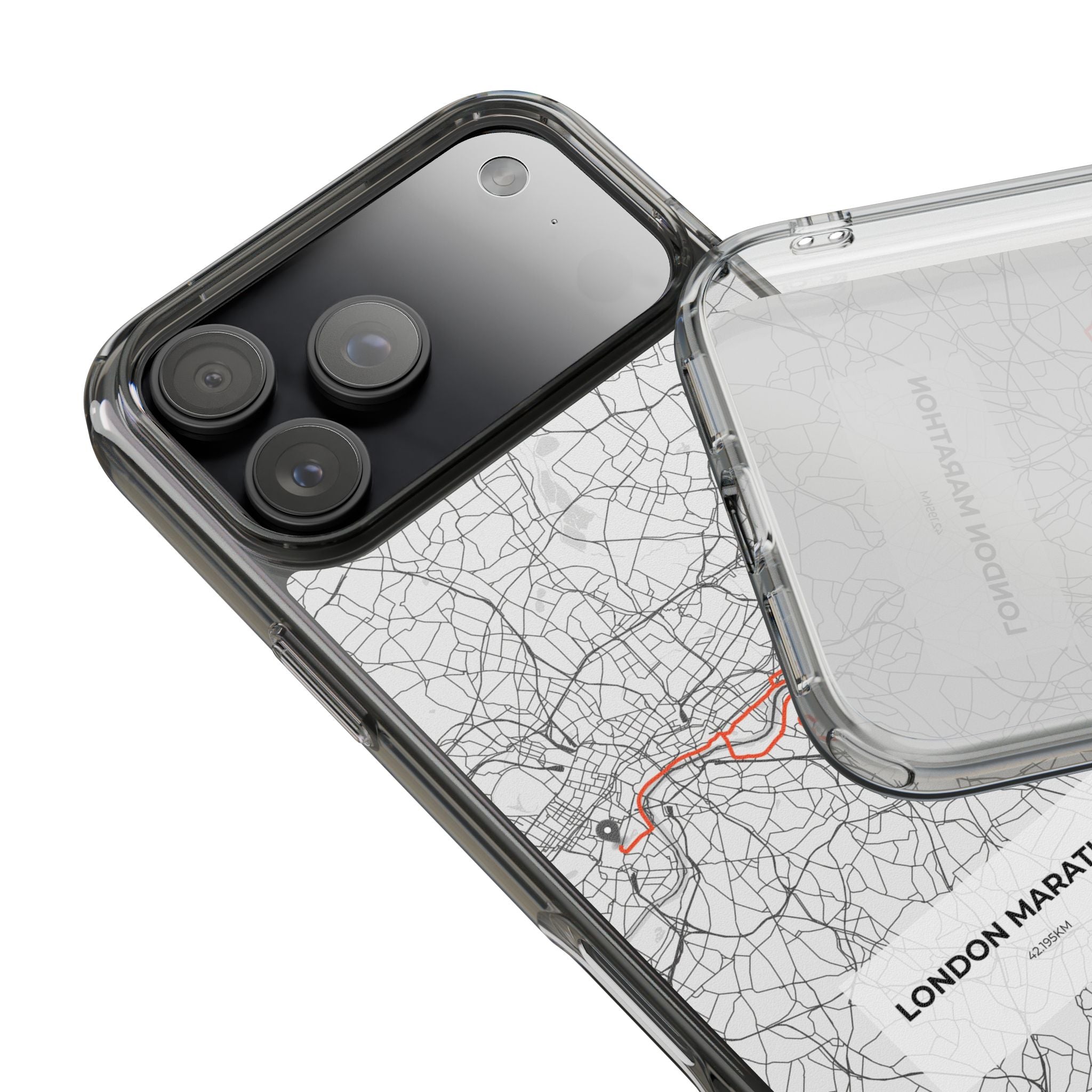 London Marathon Route Clear Impact-Resistant Phone Case