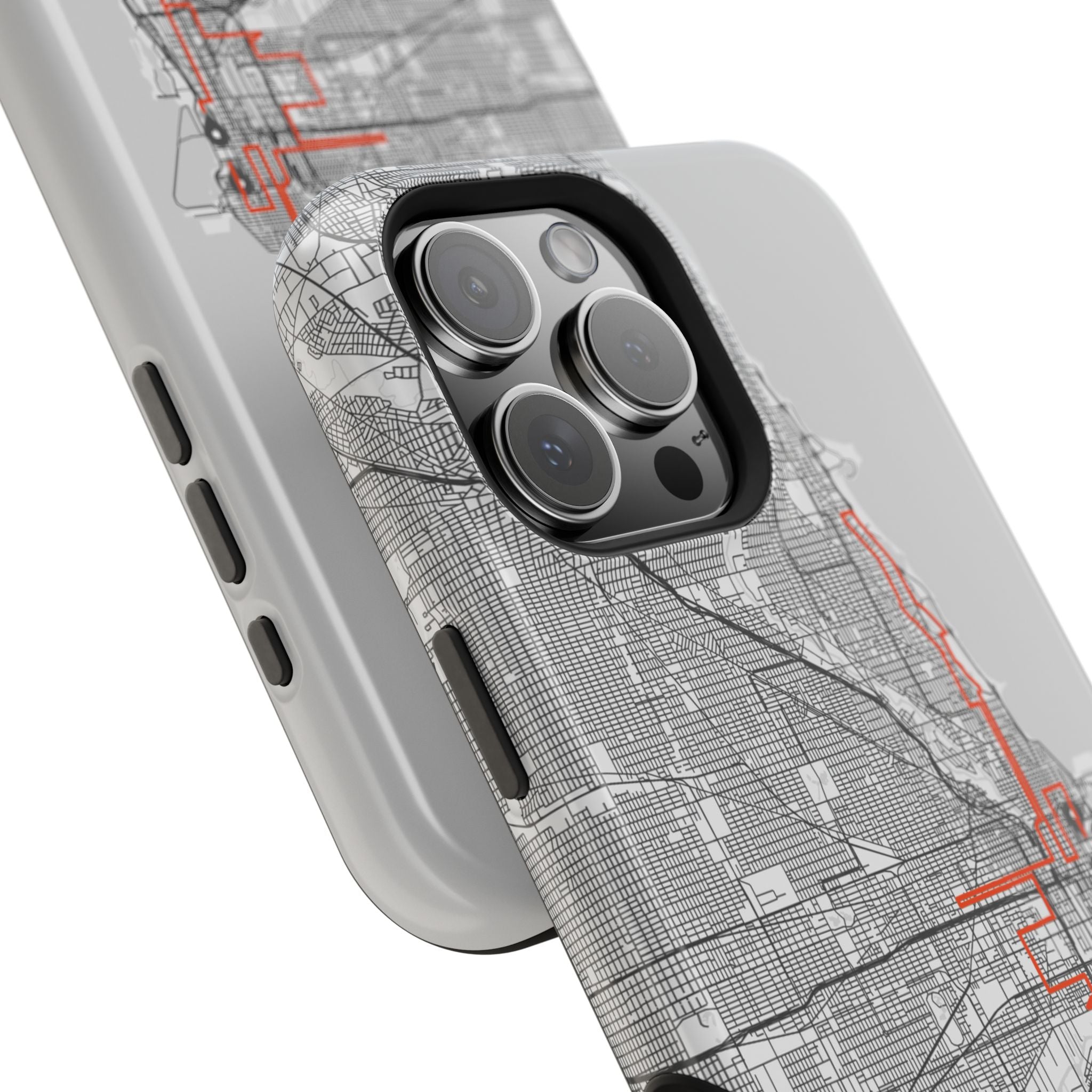 Chicago Marathon Route Magnetic Impact-Resistant Phone Case